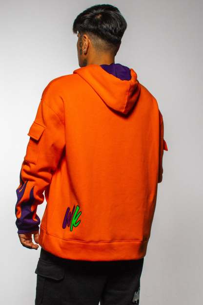 OVERSIZED HOODIE ORANGE FIRE
