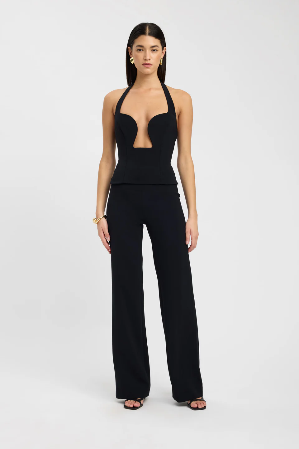 Noir Halo Cut-Out Halter Top