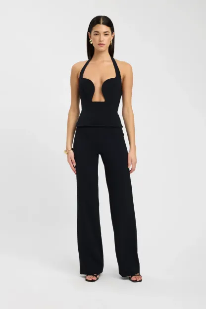 Noir Halo Cut-Out Halter Top