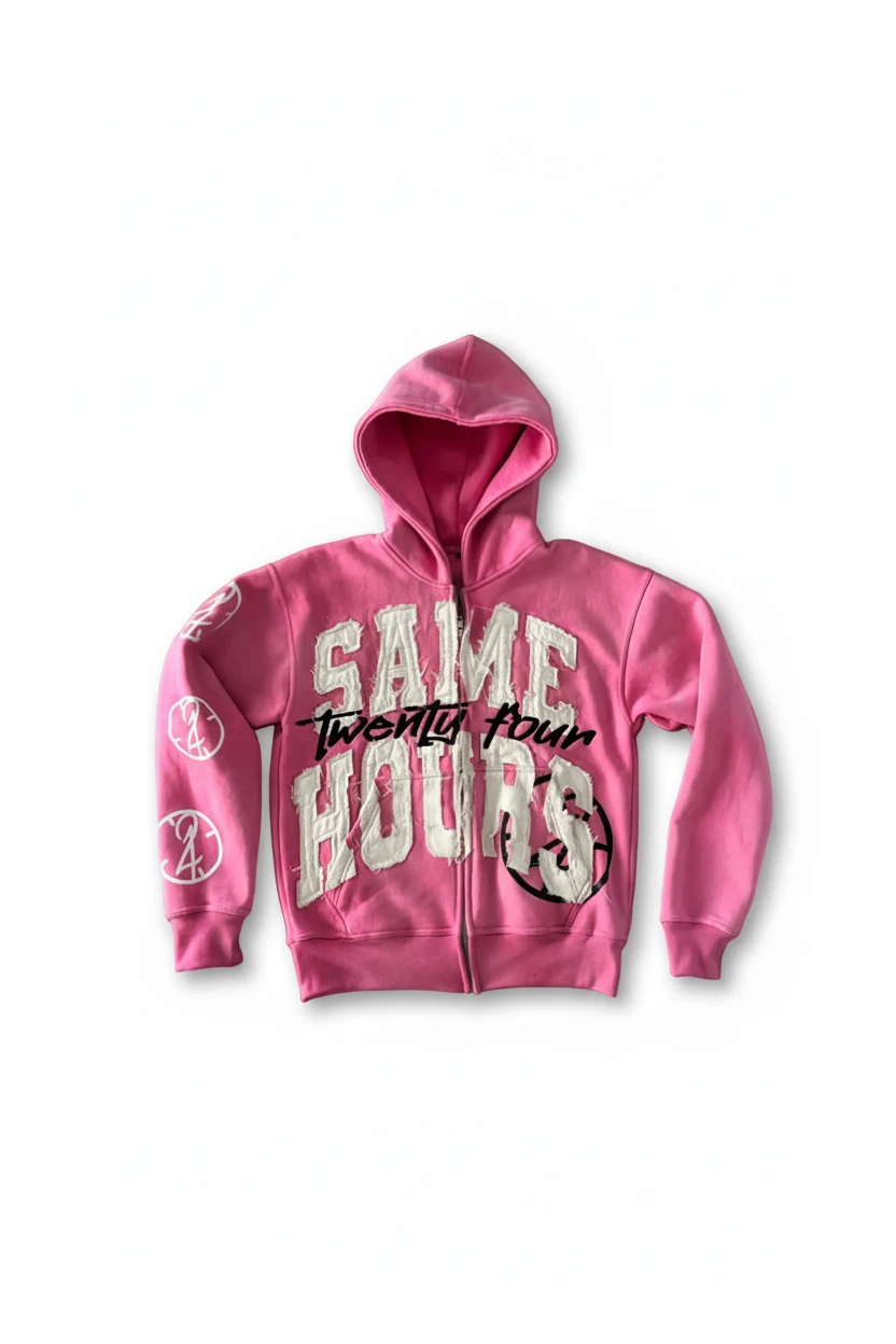 Retro Oversized Zip Hoodie