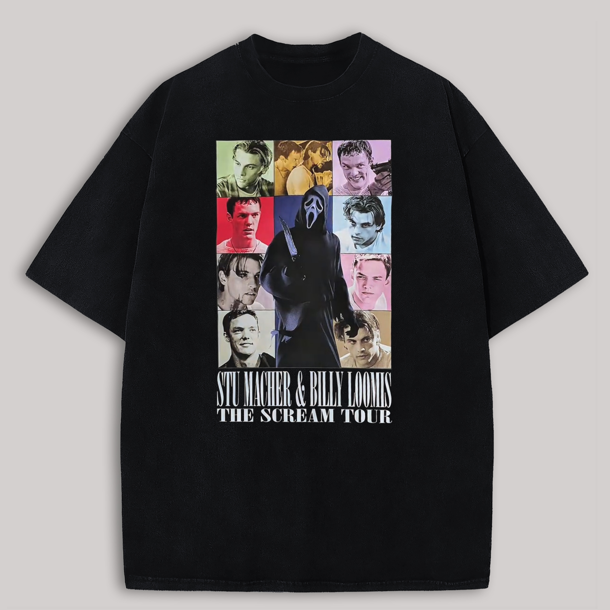 Stu Macher And Billy Loomis The Scream Tour Printed Oversized Unisex T-shirt