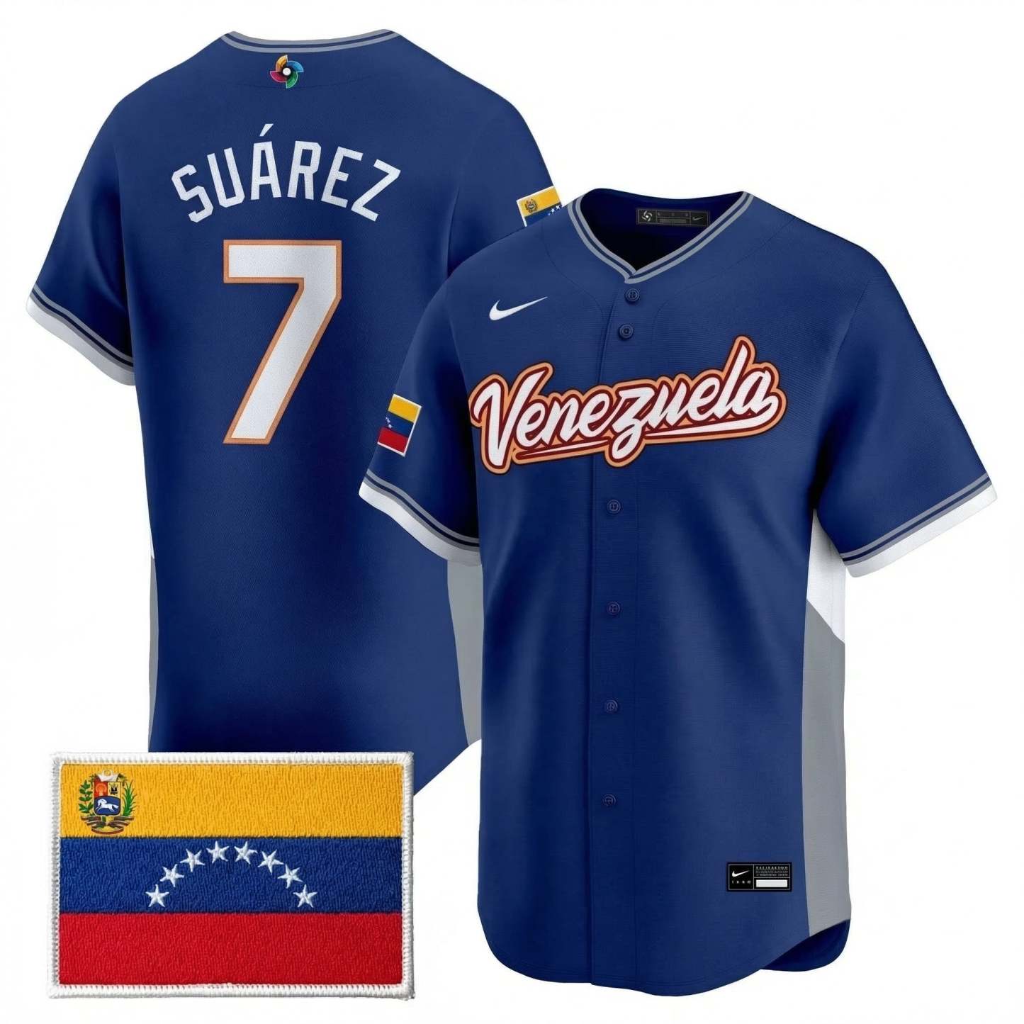 Men's Team Venezuela World Baseball Classic All Stitched Jersey