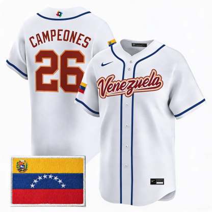 Men's Team Venezuela World Baseball Classic All Stitched Jersey