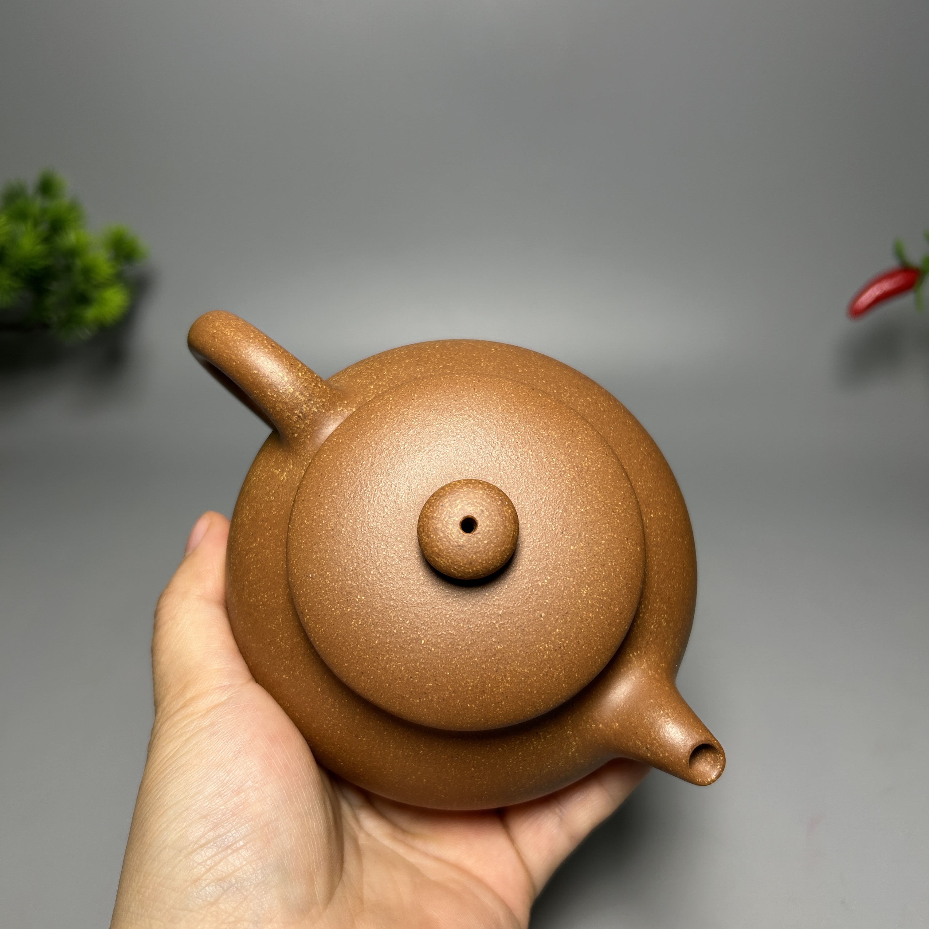 Short Pan Teapot - 200CC Huang Jiangpo Ni (Yellow Clay), Yixing Purple Clay Kung Fu Tea Pot