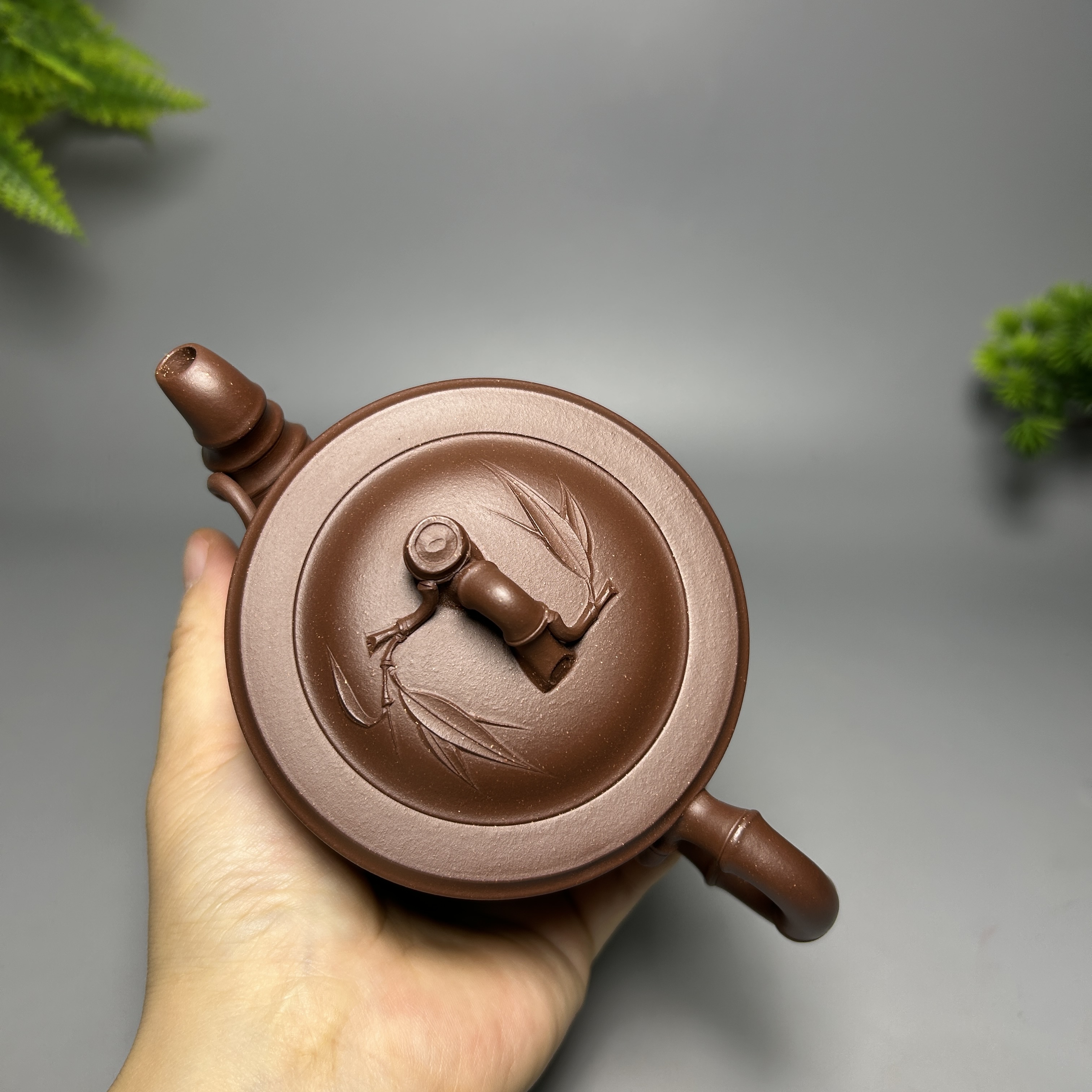 Bamboo Section Teapot - 200CC Yixing Ziqie Clay, Handcrafted Floral-Style Gongfu Tea Pot