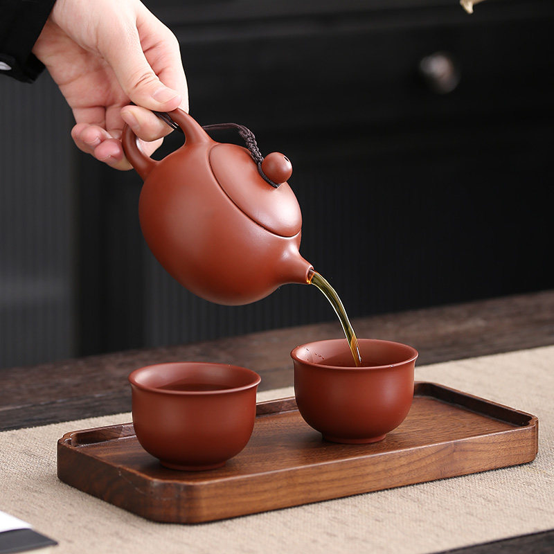 Authentic Dahongpao Purple Clay Teapot, Xishi Teapot, HanWa Teapot, JinLan Teapot,  Ruyi Xishi Teapot, Household Tea Brewing Teapot, Large Capacity Handmade Kung Fu Tea Set