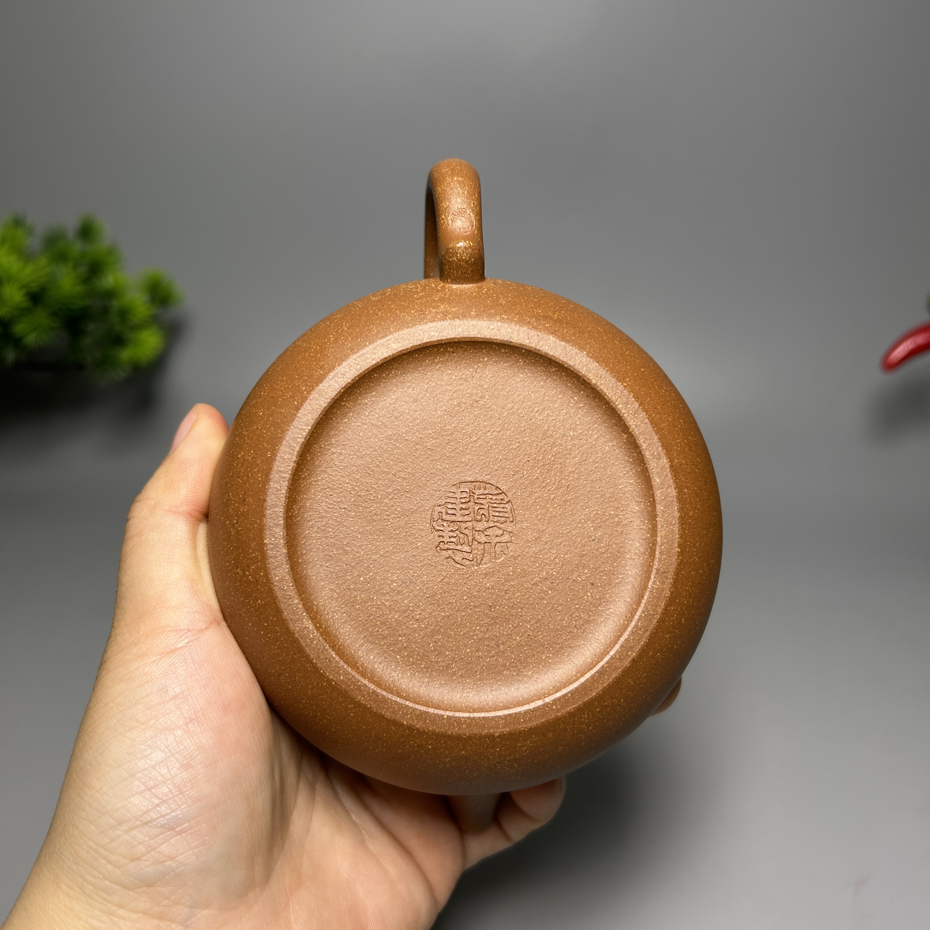 Short Pan Teapot - 200CC Huang Jiangpo Ni (Yellow Clay), Yixing Purple Clay Kung Fu Tea Pot