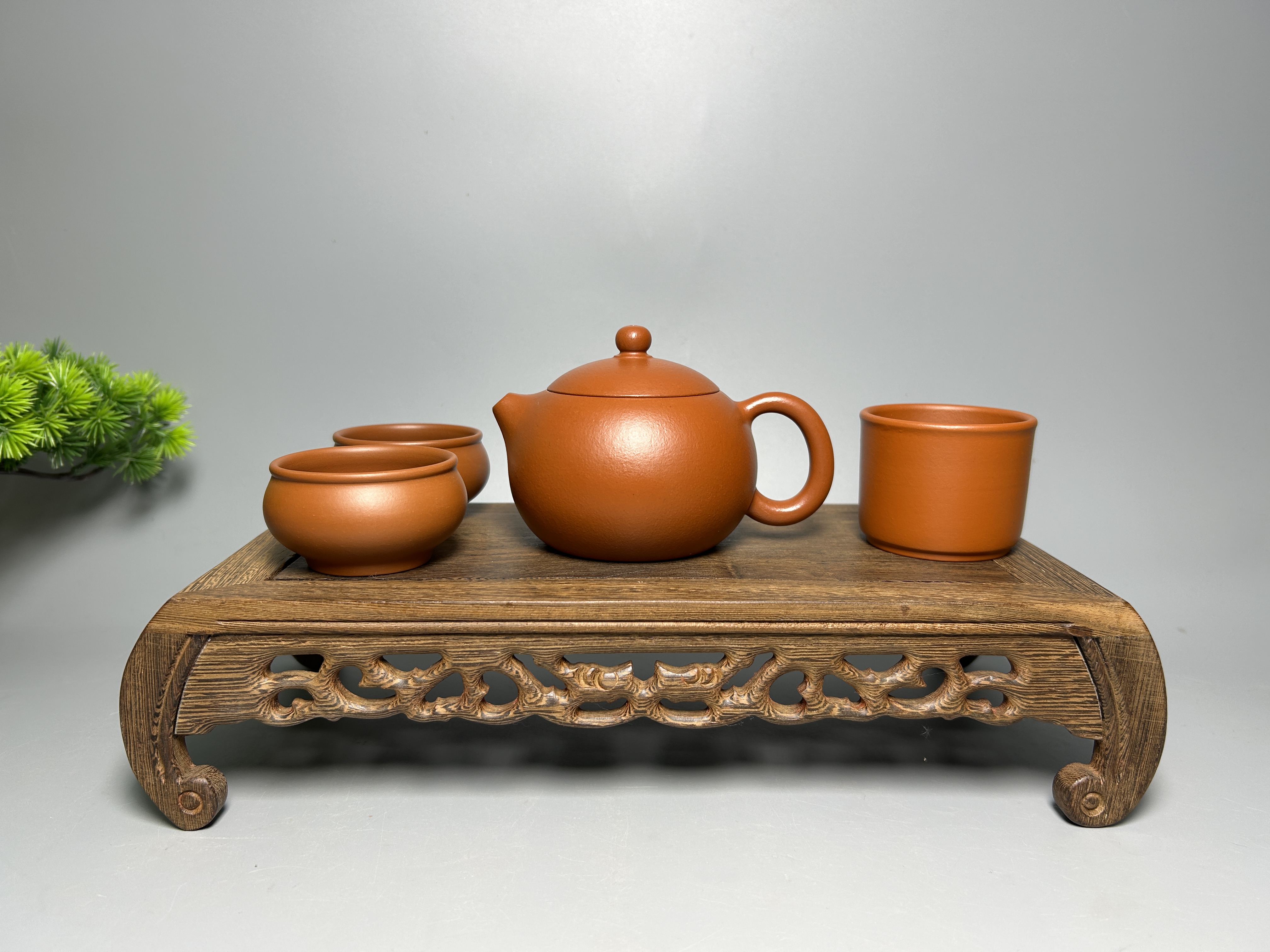Xishi Teapot - 200CC Xiaomeiyao Zhuni (Cinnabar Clay), Fully Handmade Yixing Kung Fu Tea Pot