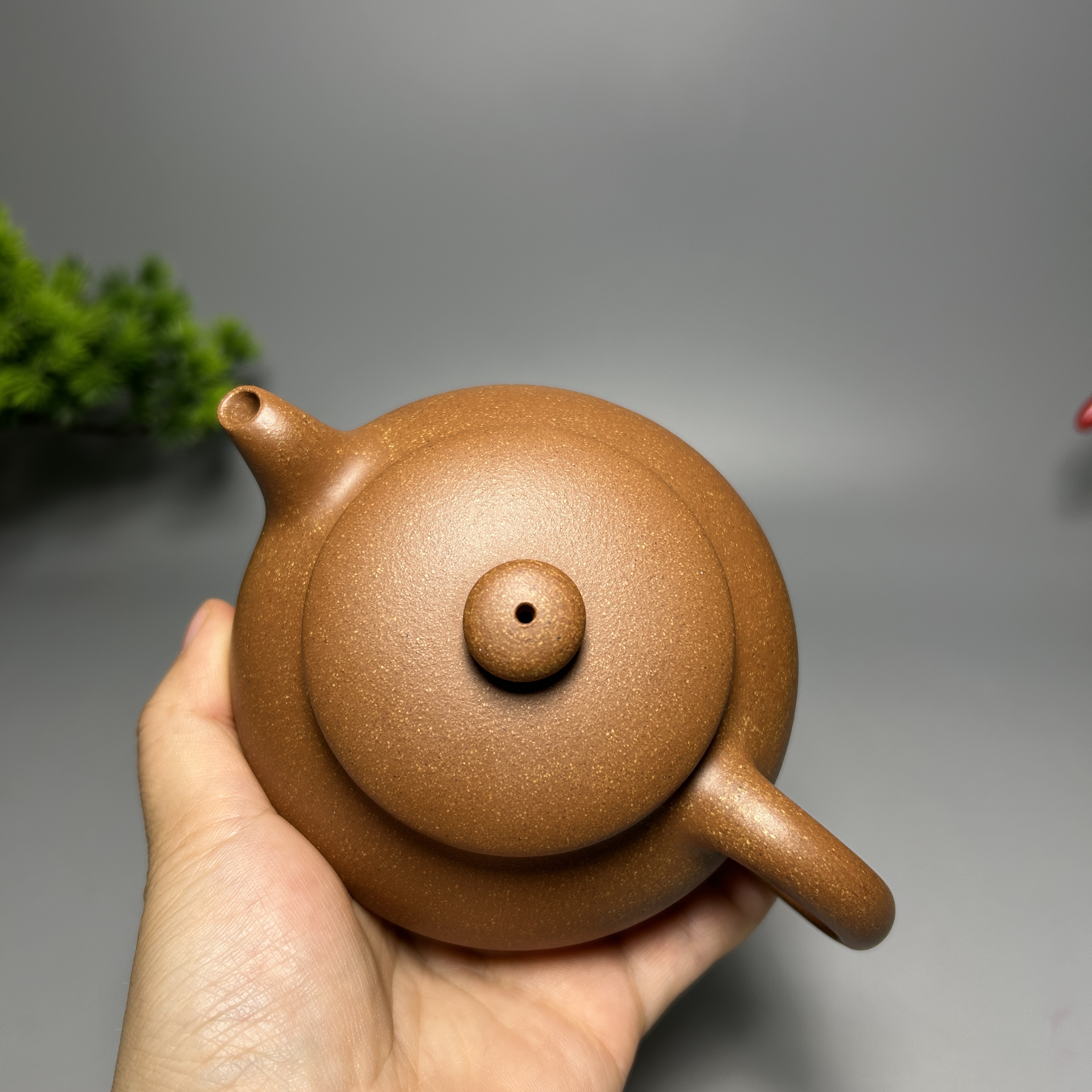 Short Pan Teapot - 200CC Huang Jiangpo Ni (Yellow Clay), Yixing Purple Clay Kung Fu Tea Pot