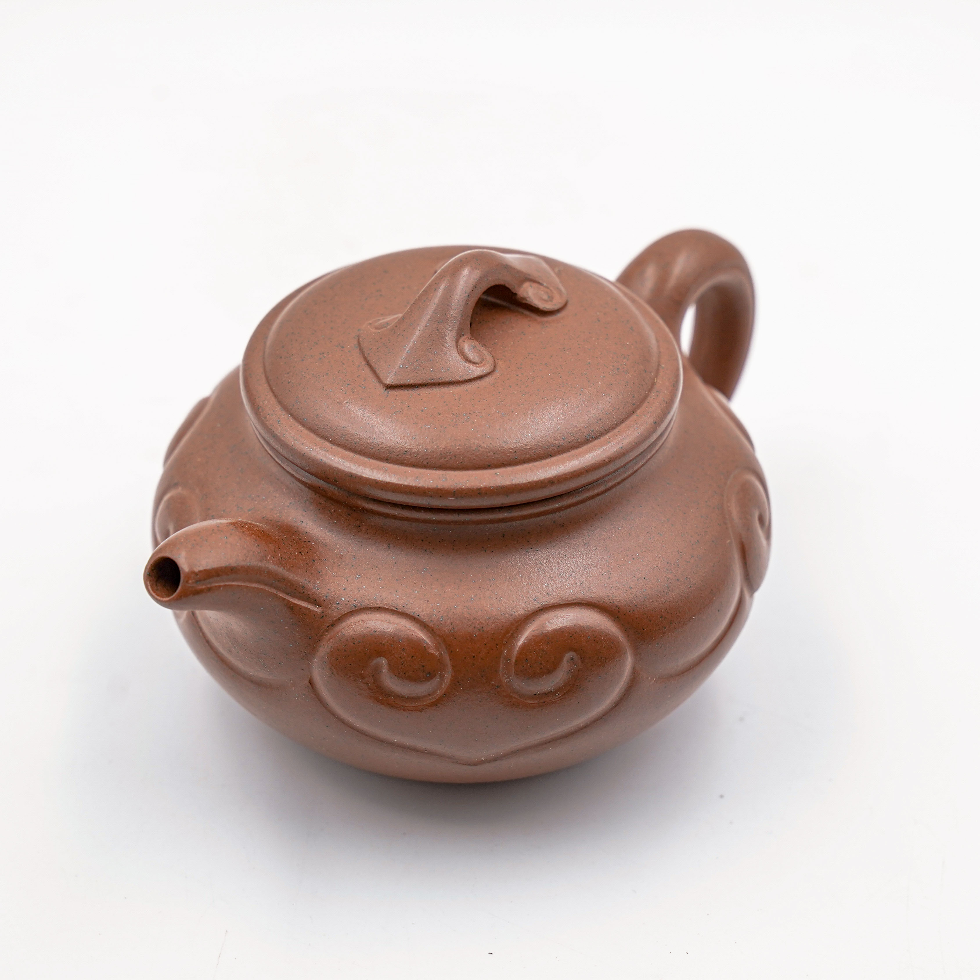 Handcrafted Yixing Iron Star Sand Ru Yi Fang Gu Teapot