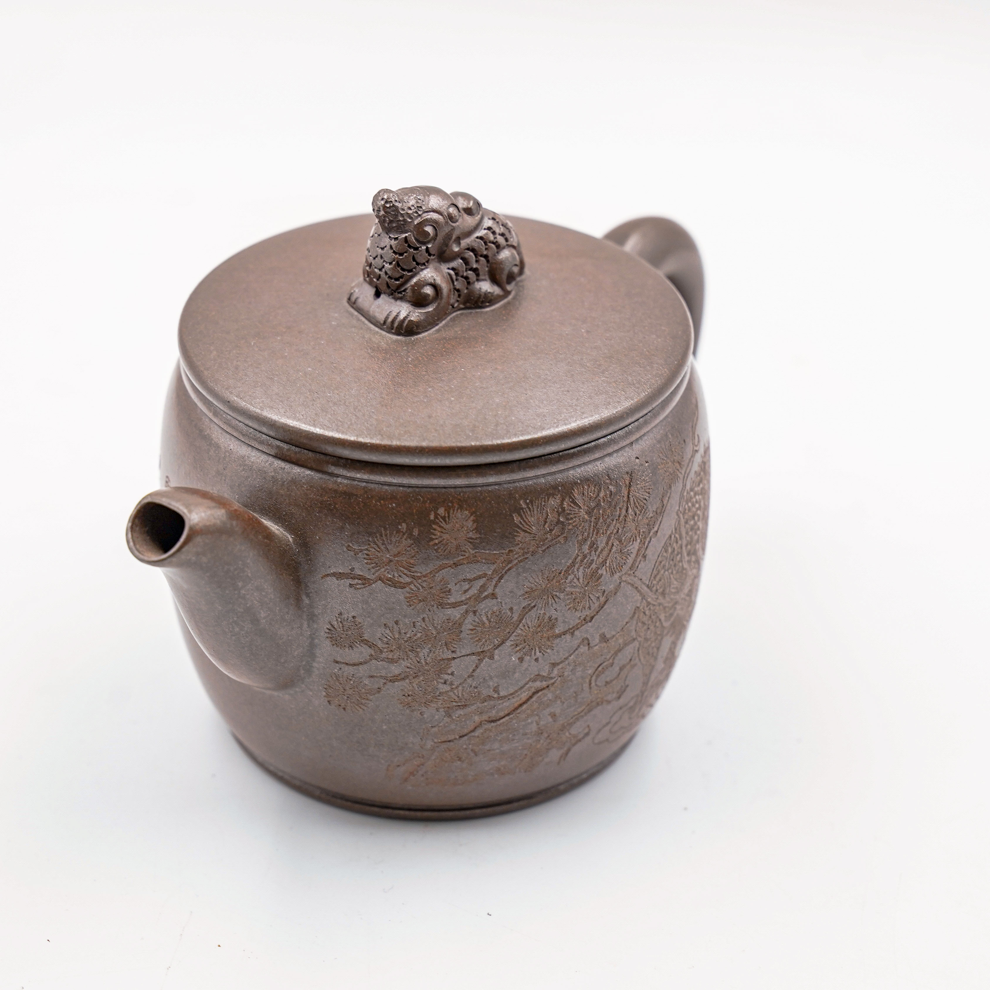 Handcrafted Yixing柴烧 Han Wa Teapot with兽纽