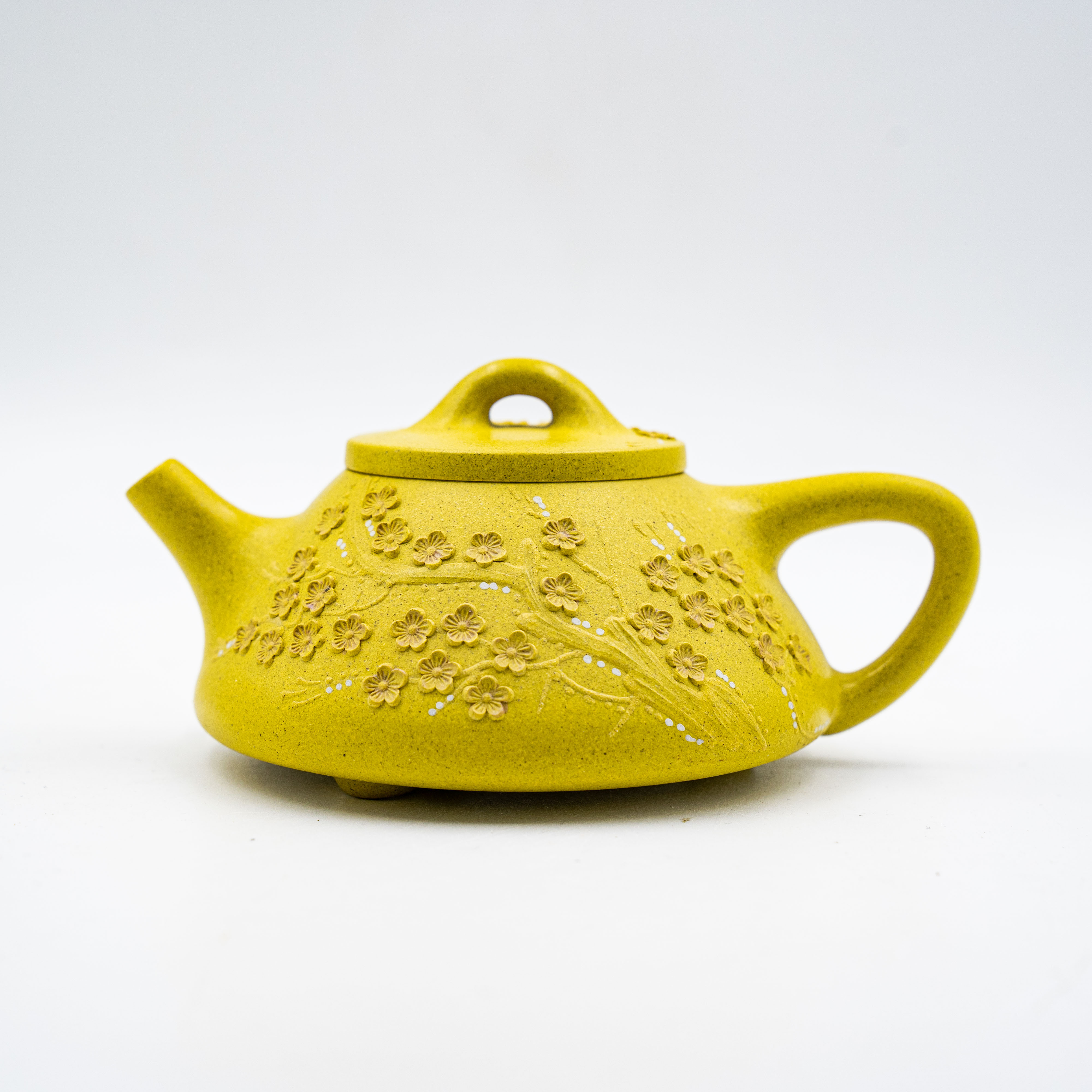 Handcrafted Yixing Huangjinduan Clay Ziyi Shipiao Teapot with Mud Painting