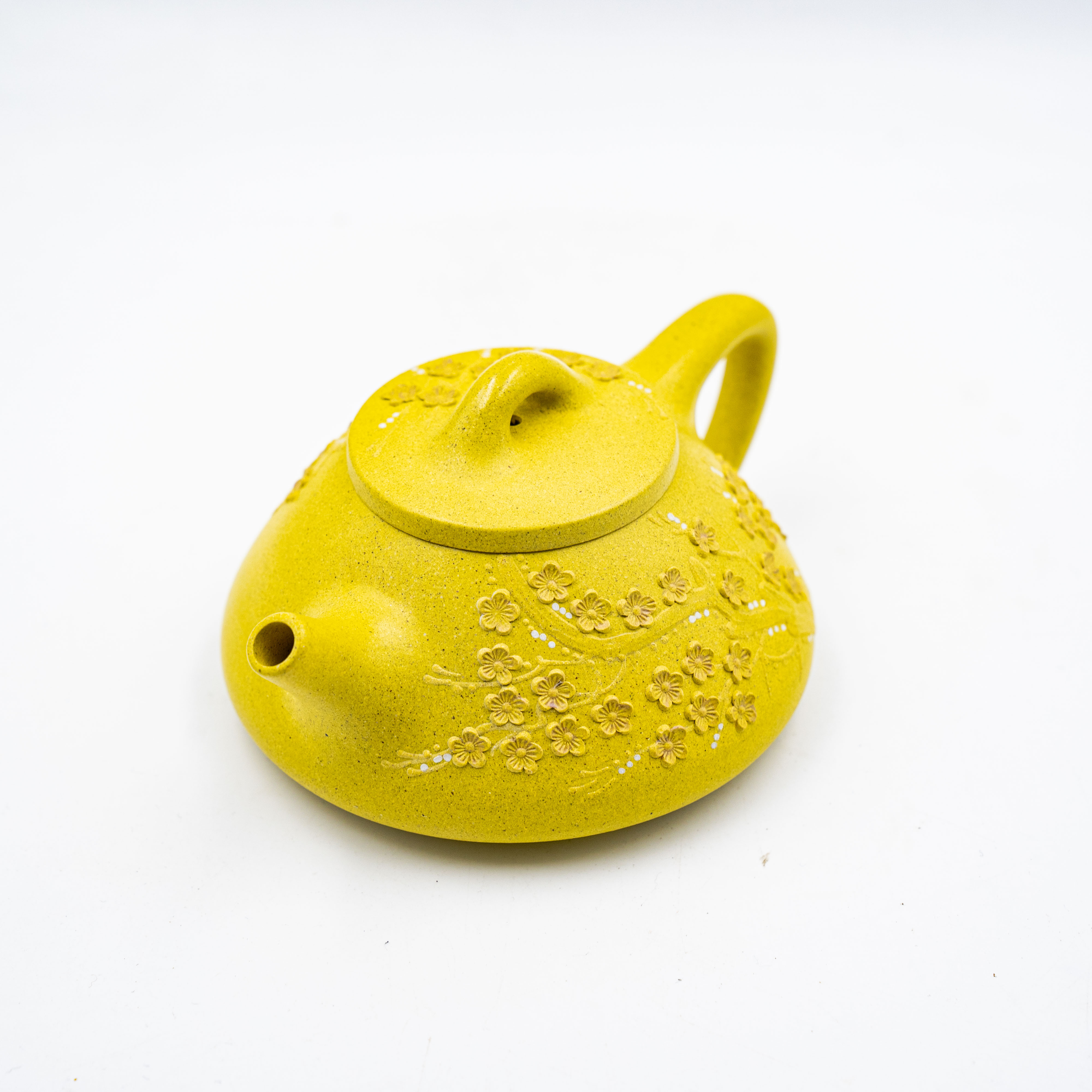 Handcrafted Yixing Huangjinduan Clay Ziyi Shipiao Teapot with Mud Painting