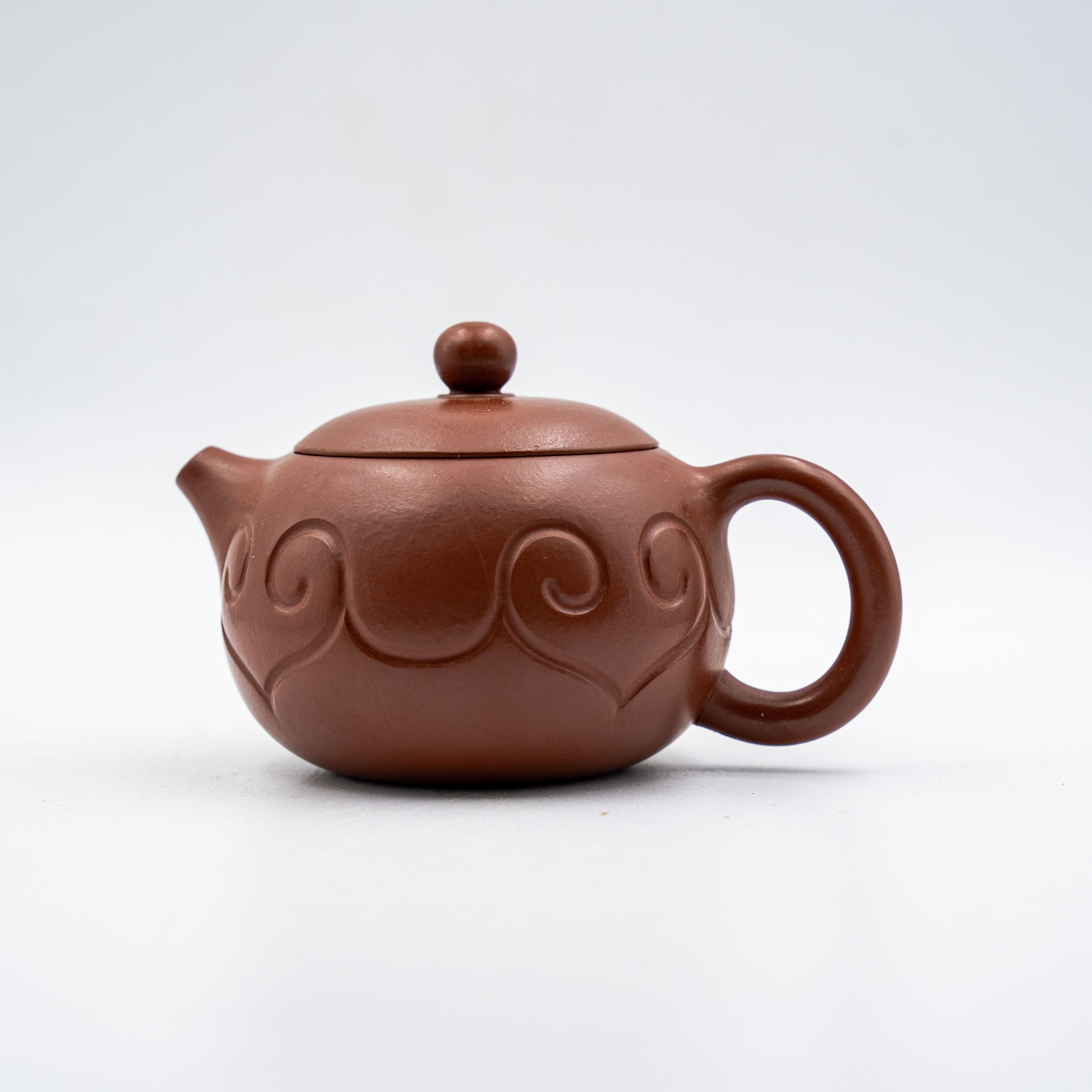 Handcrafted Yixing Zisha Ruyi Xishi Teapot, Red Clay