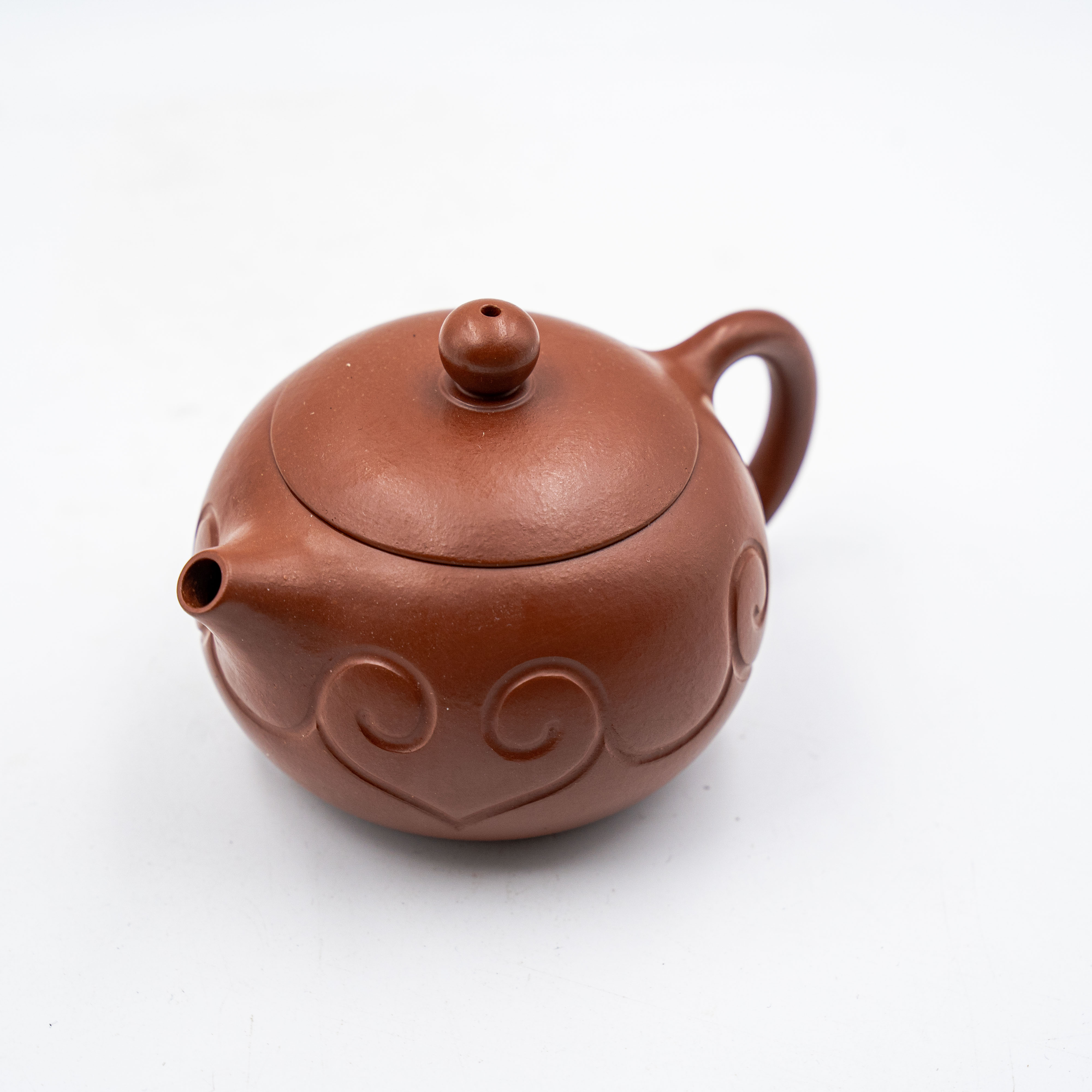 Handcrafted Yixing Zisha Ruyi Xishi Teapot, Red Clay