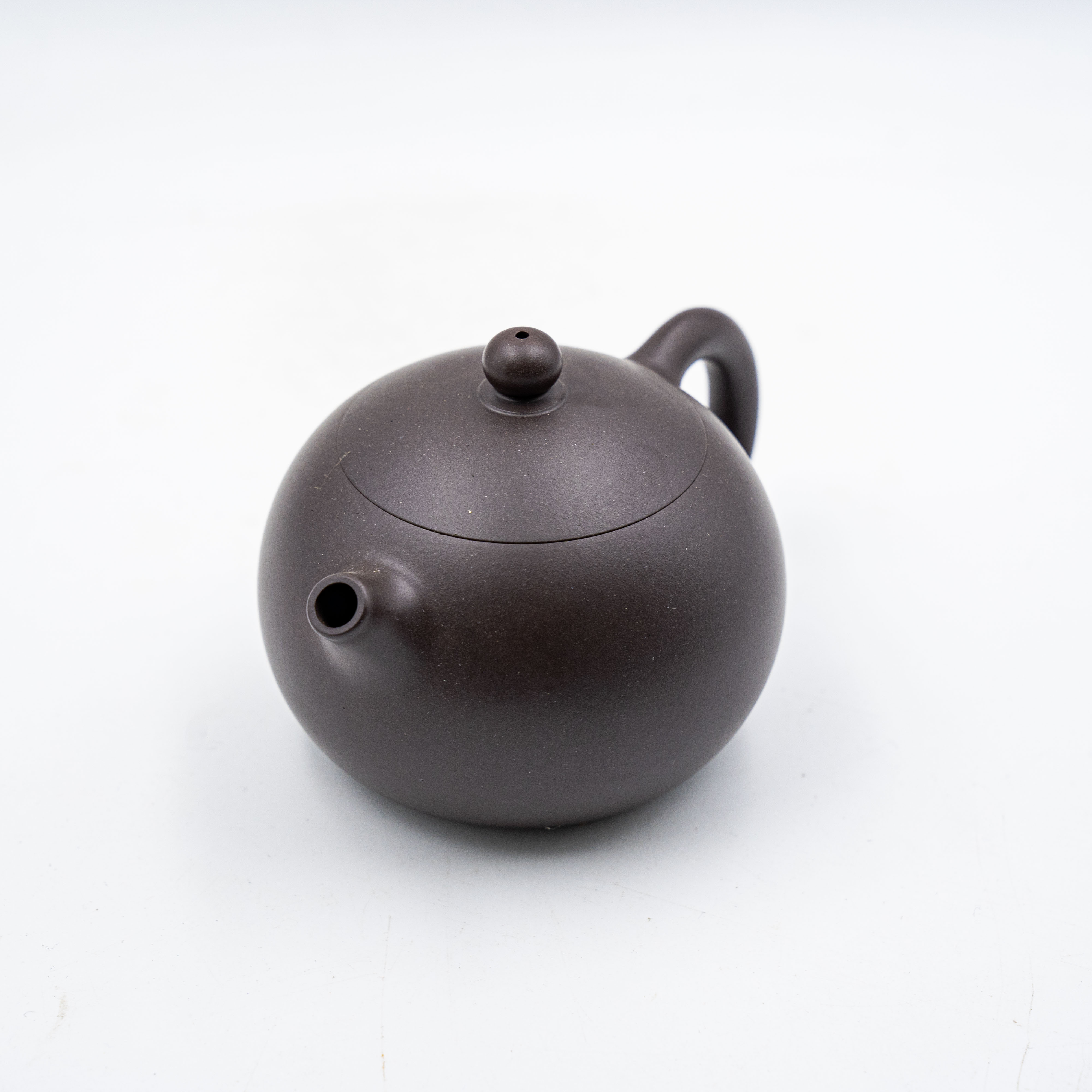 Artisan Xishi Teapot by Zheng Jun, Fully Handmade, Zhaozhuang Aged Zini Clay