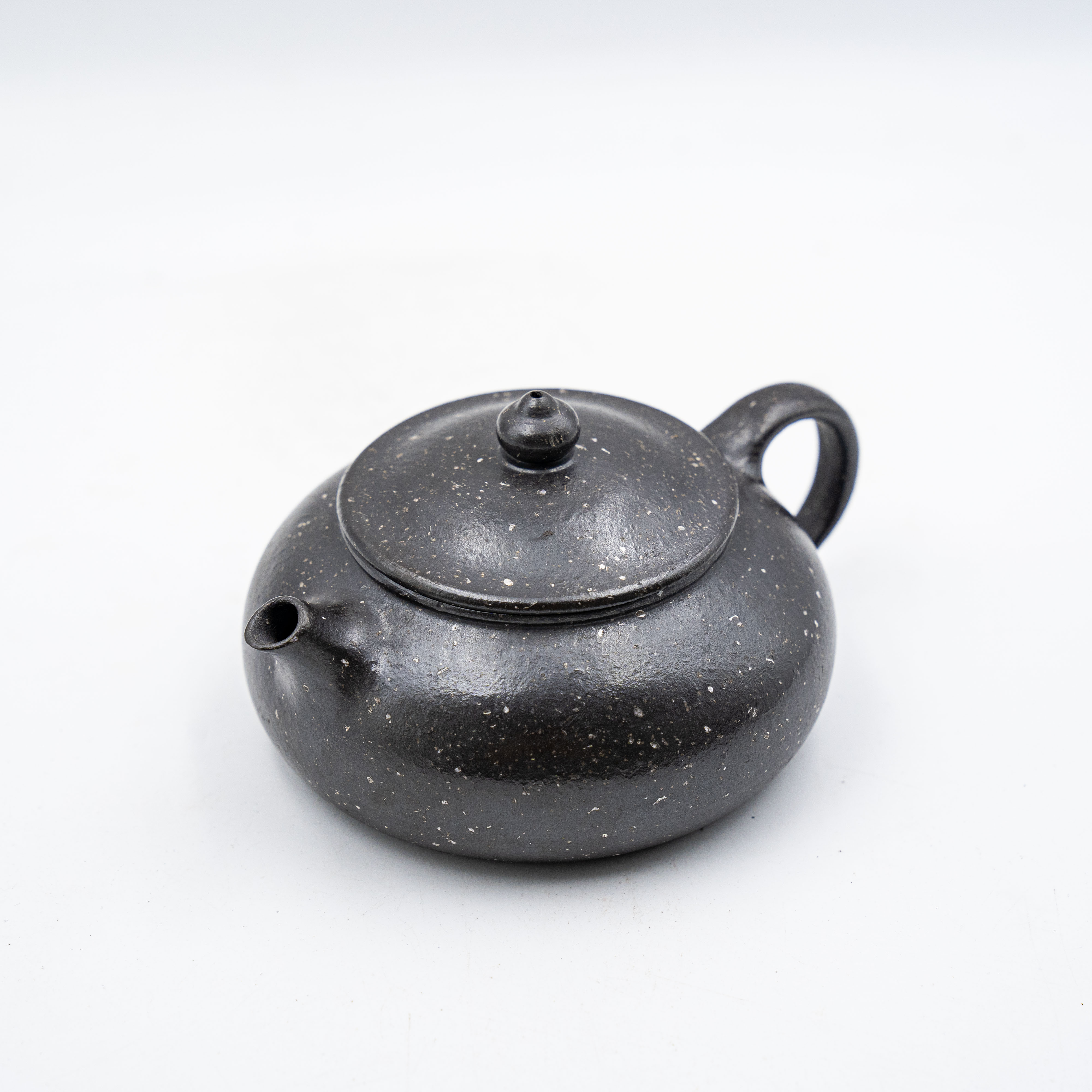 Handcrafted Yixing Zisha Hanjiang Teapot, Black Clay with Classic Design