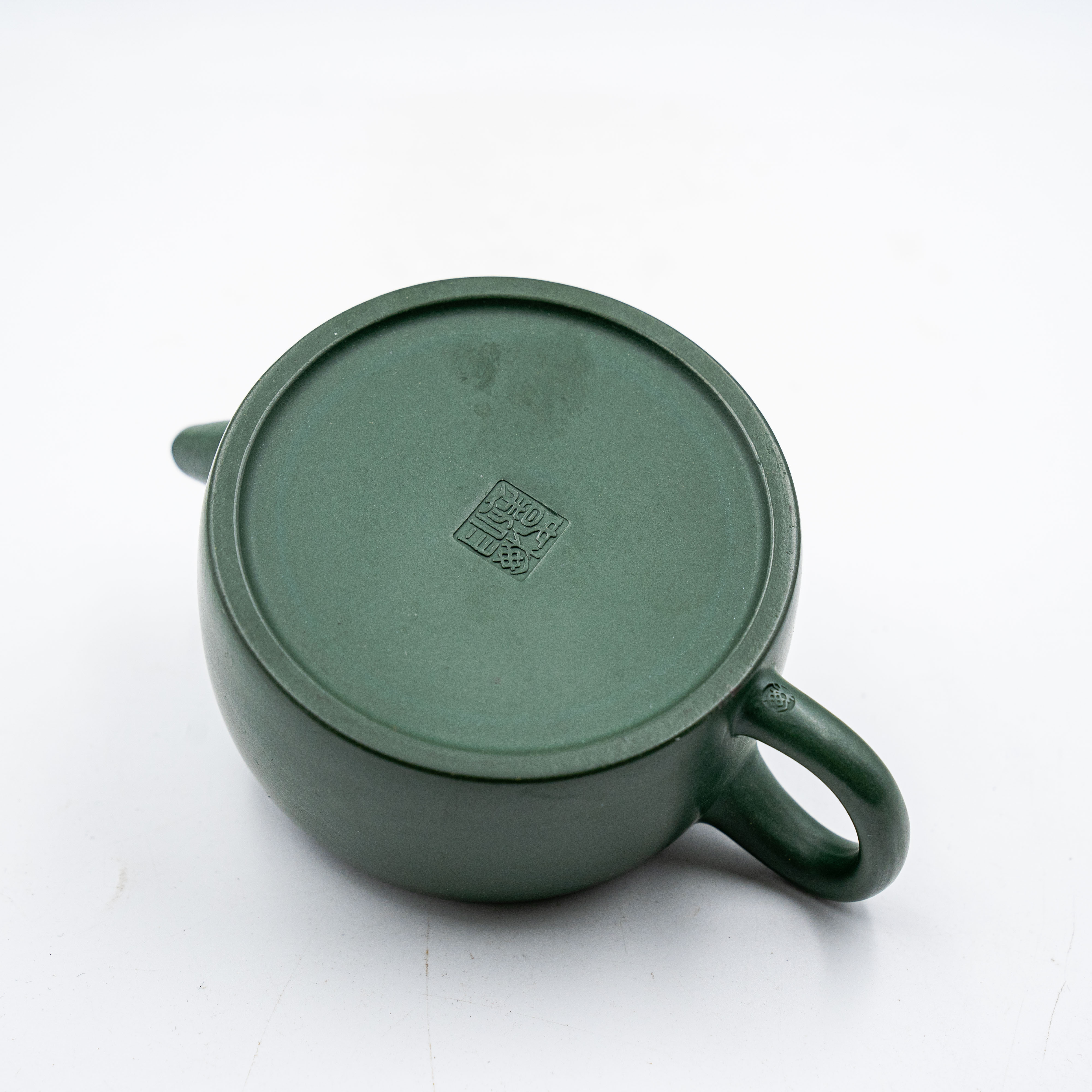 Hand-Painted Plum Blossom Yixing Zisha Han Wa Teapot (Green Clay)