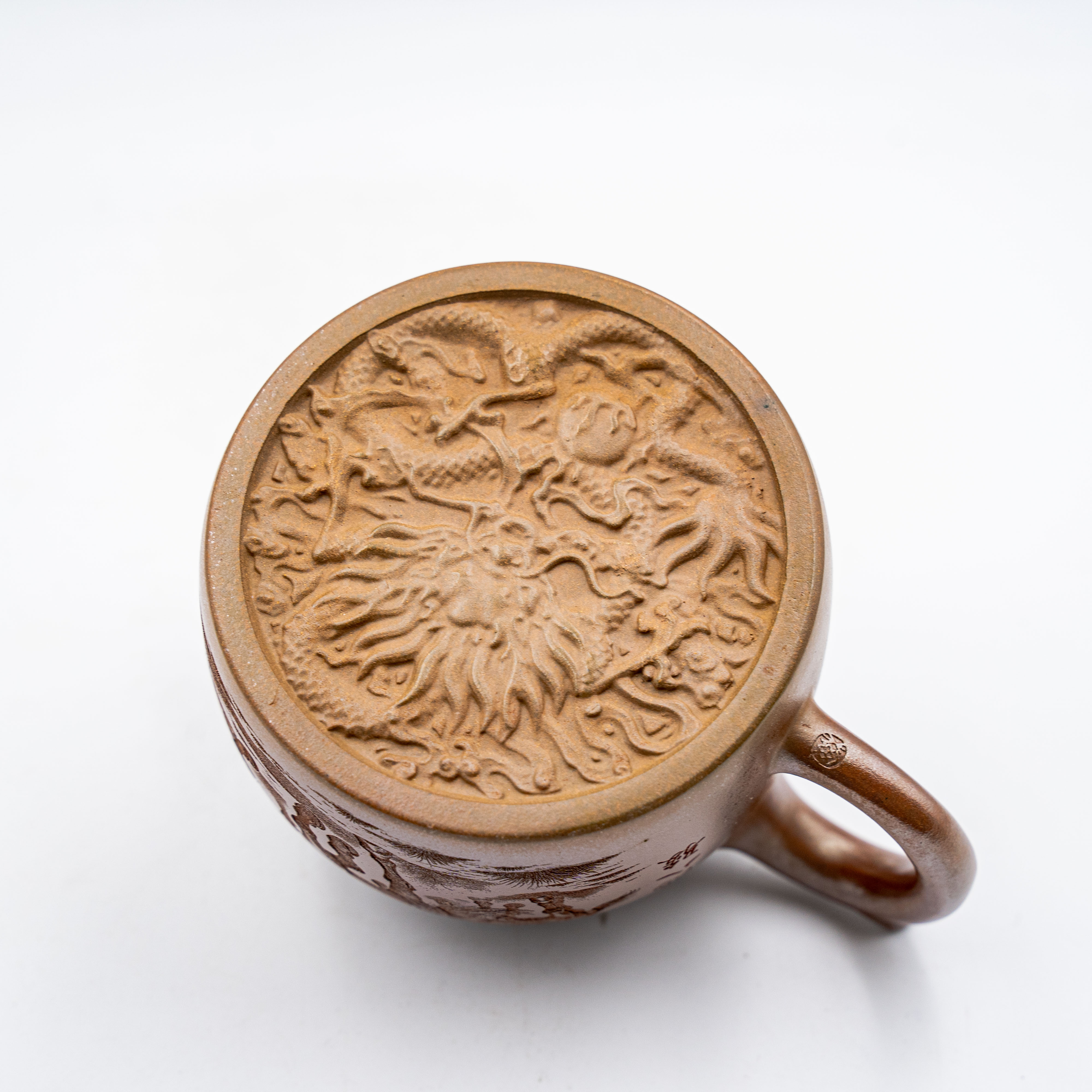 Handcrafted Yixing Zisha Qin Quan Teapot, Wood-Fired, Featuring Horse Design
