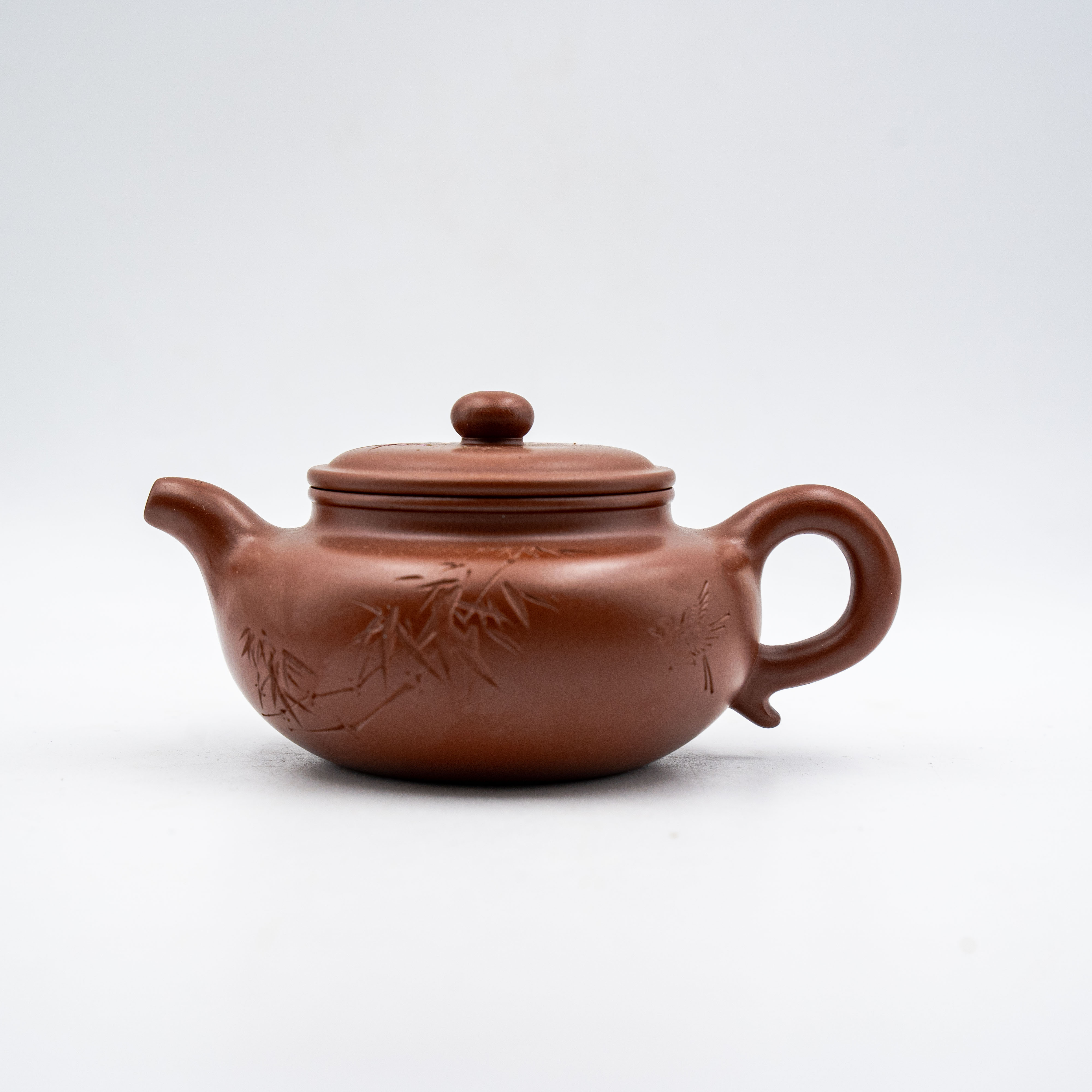 Handcrafted Yixing Zisha Fanggu Teapot, Zhaozhuang Red Clay, 300cc