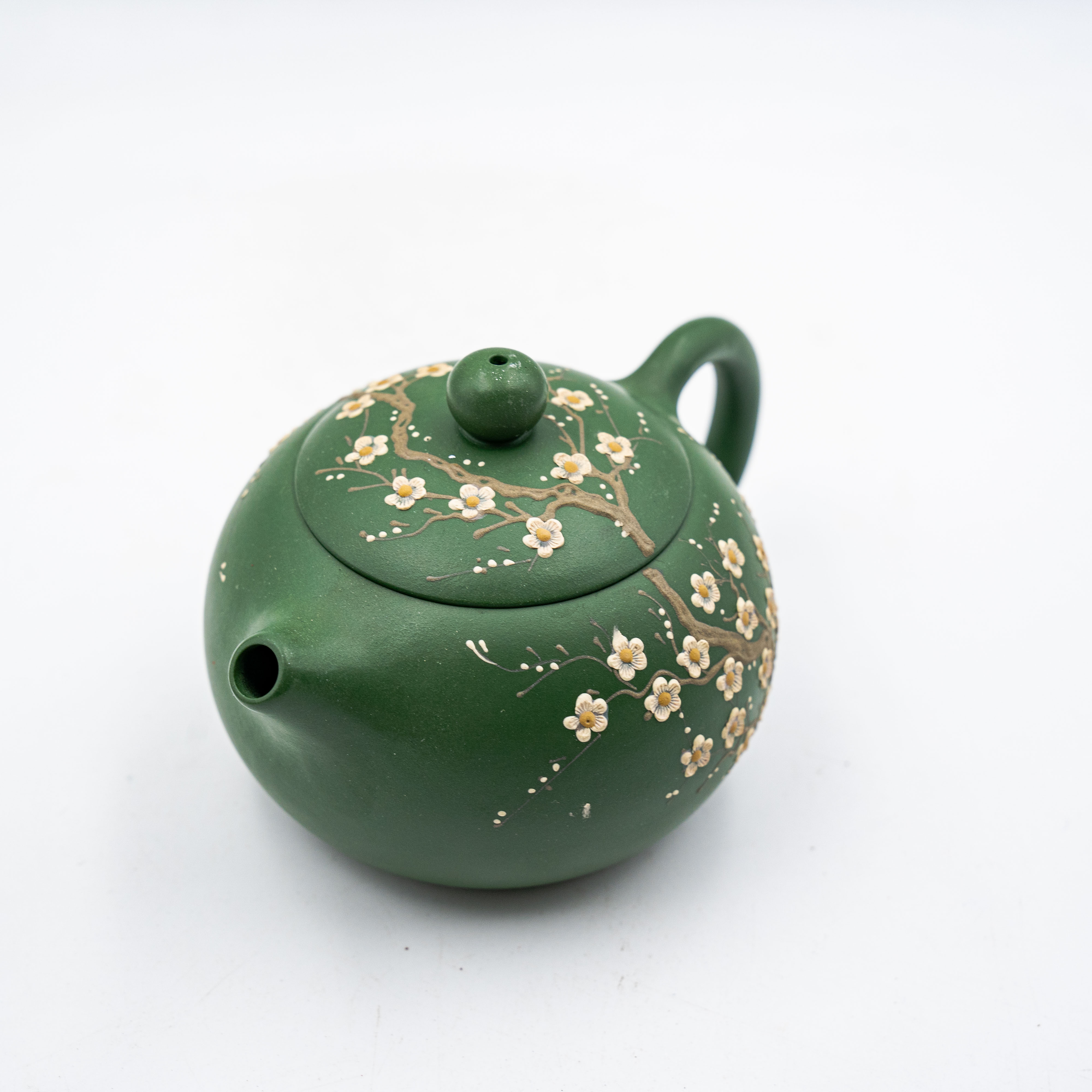 Hand-Painted Plum Blossom Yixing Zisha Teapot (Xi Shi Style)
