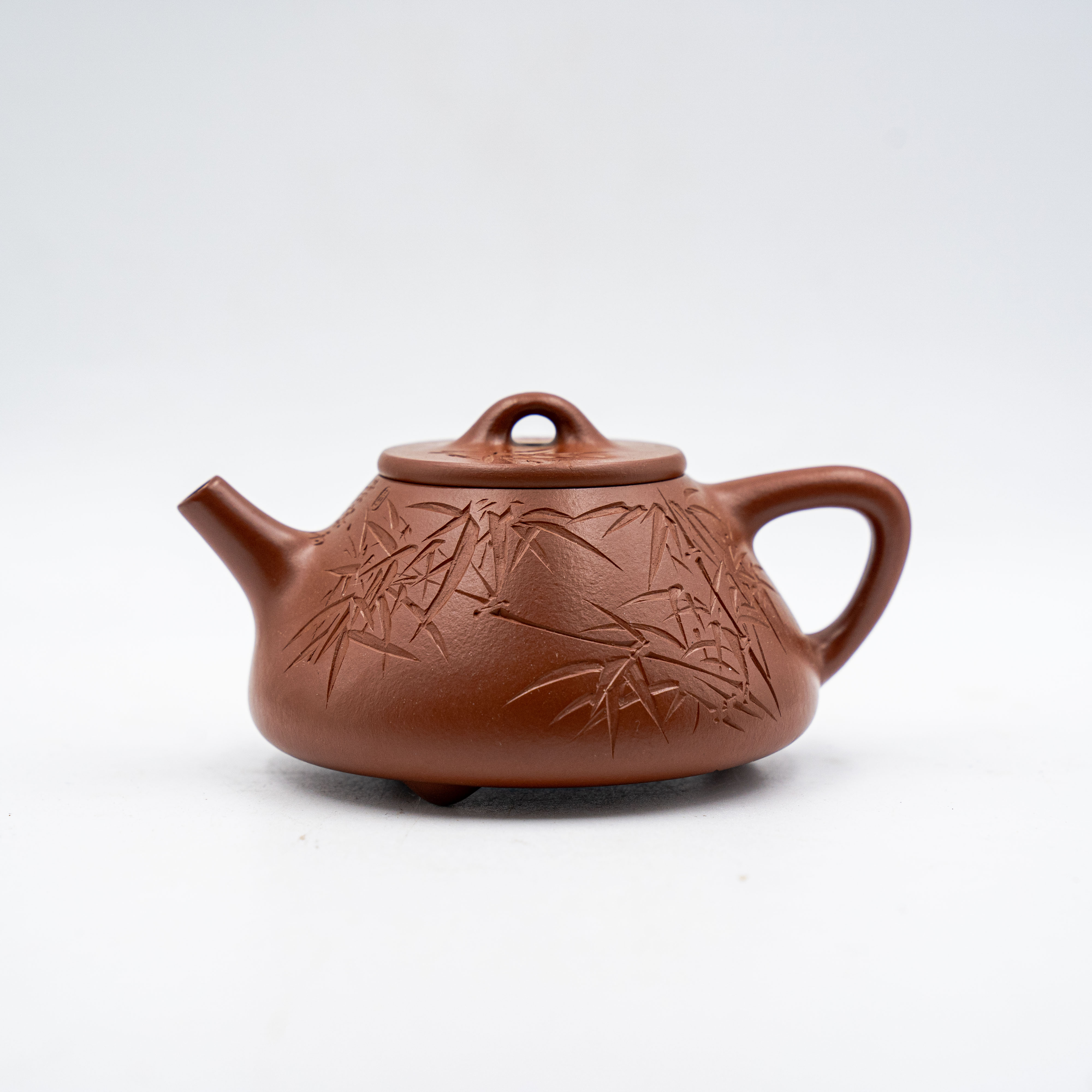 Handcrafted Yixing Zisha Shipiao Teapot, Zhaozhuang Zhu Clay with Carving