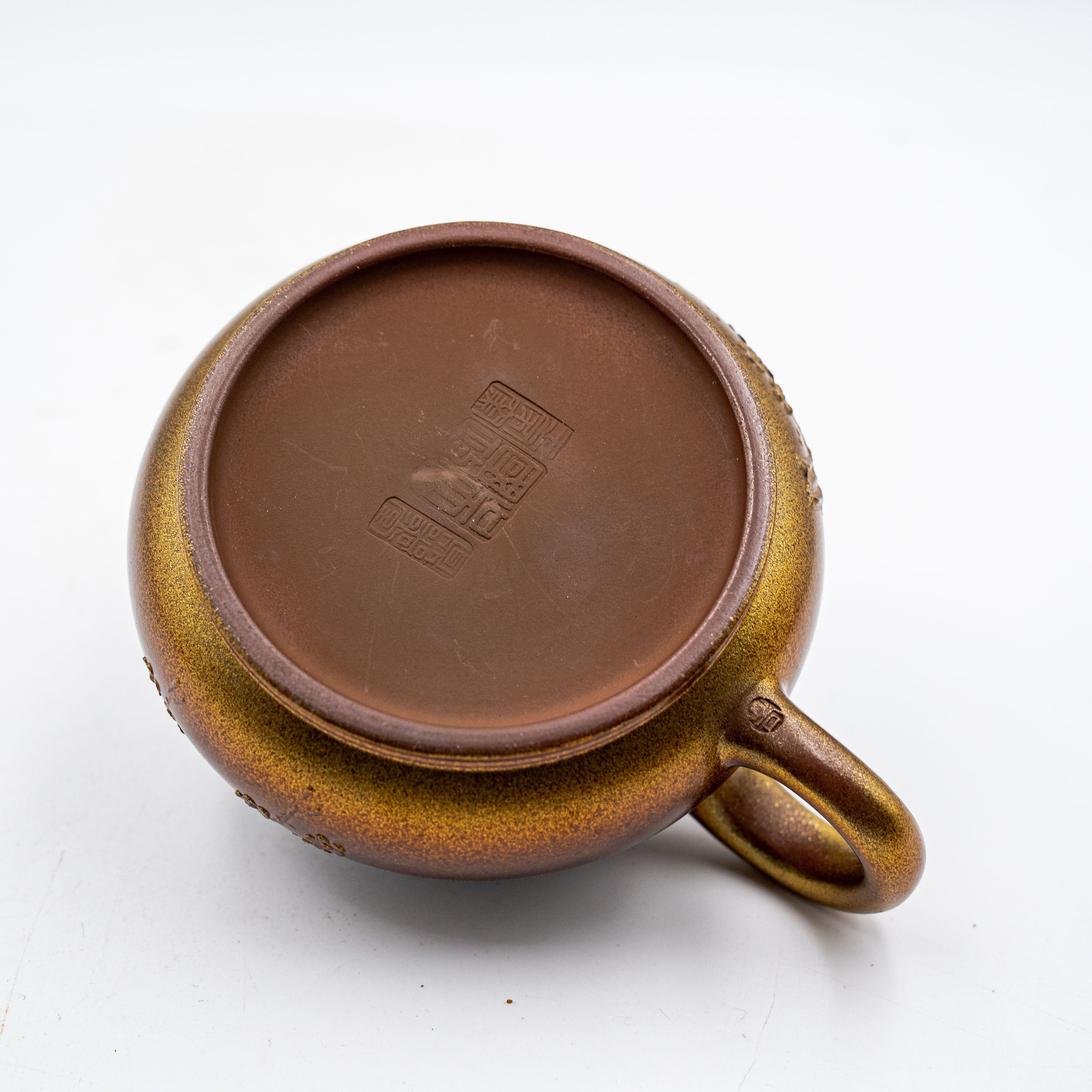 Handcrafted Yixing Zisha Clay Ruxiang Teapot with Mud-Painted Plum Blossom Design