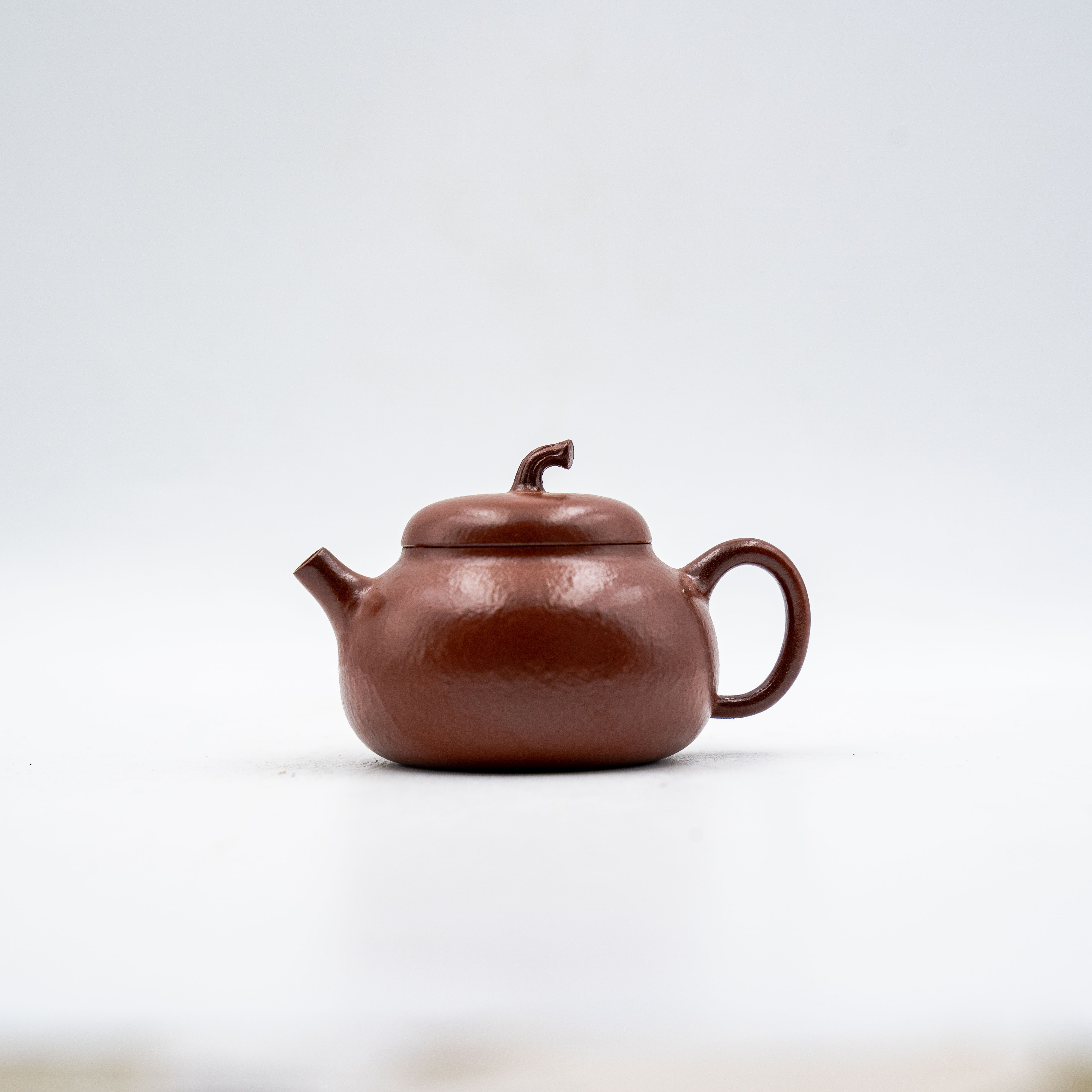 Handcrafted Yixing Zhuni Clay Qieguo Teapot, Eggplant Shape, Small Capacity