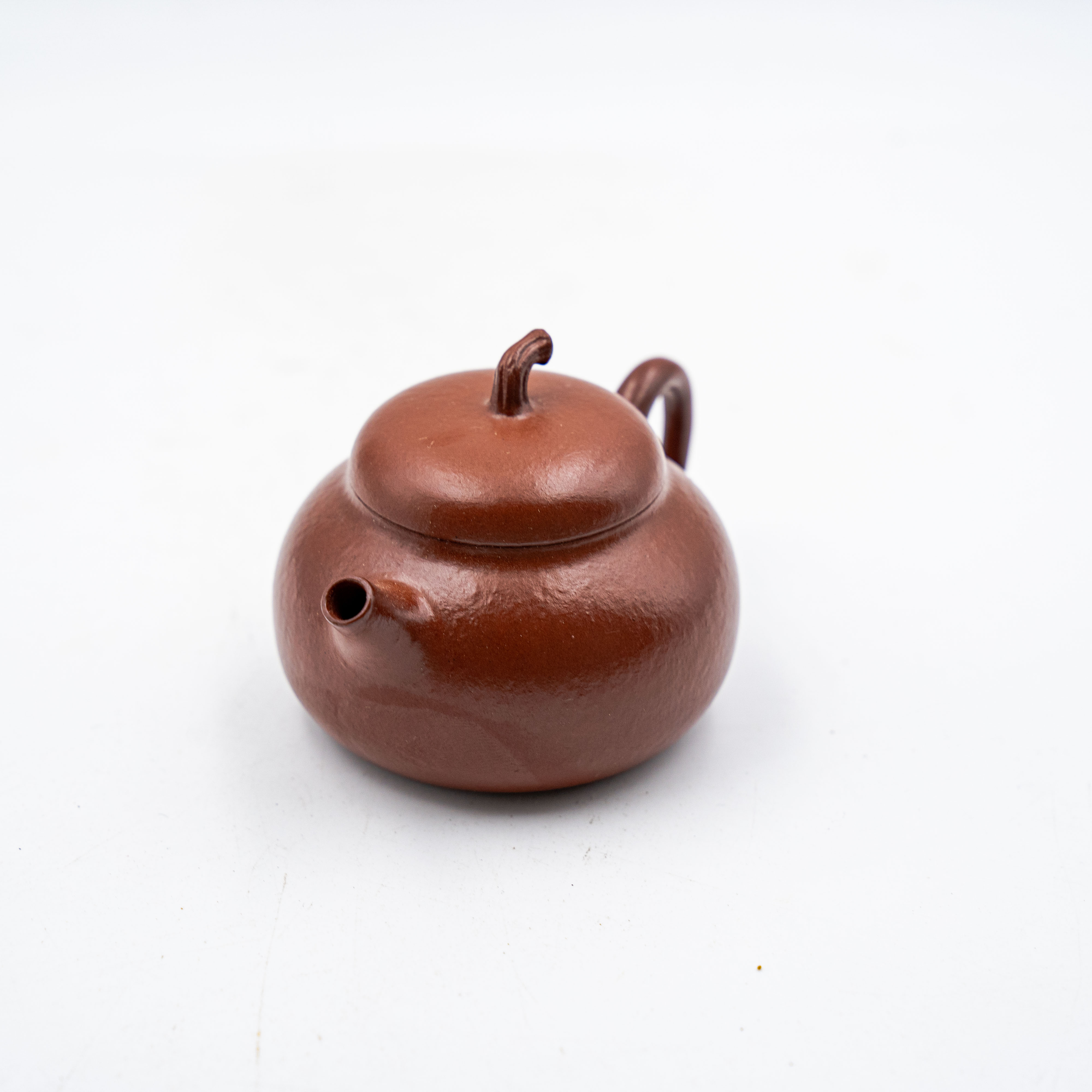 Handcrafted Yixing Zhuni Clay Qieguo Teapot, Eggplant Shape, Small Capacity
