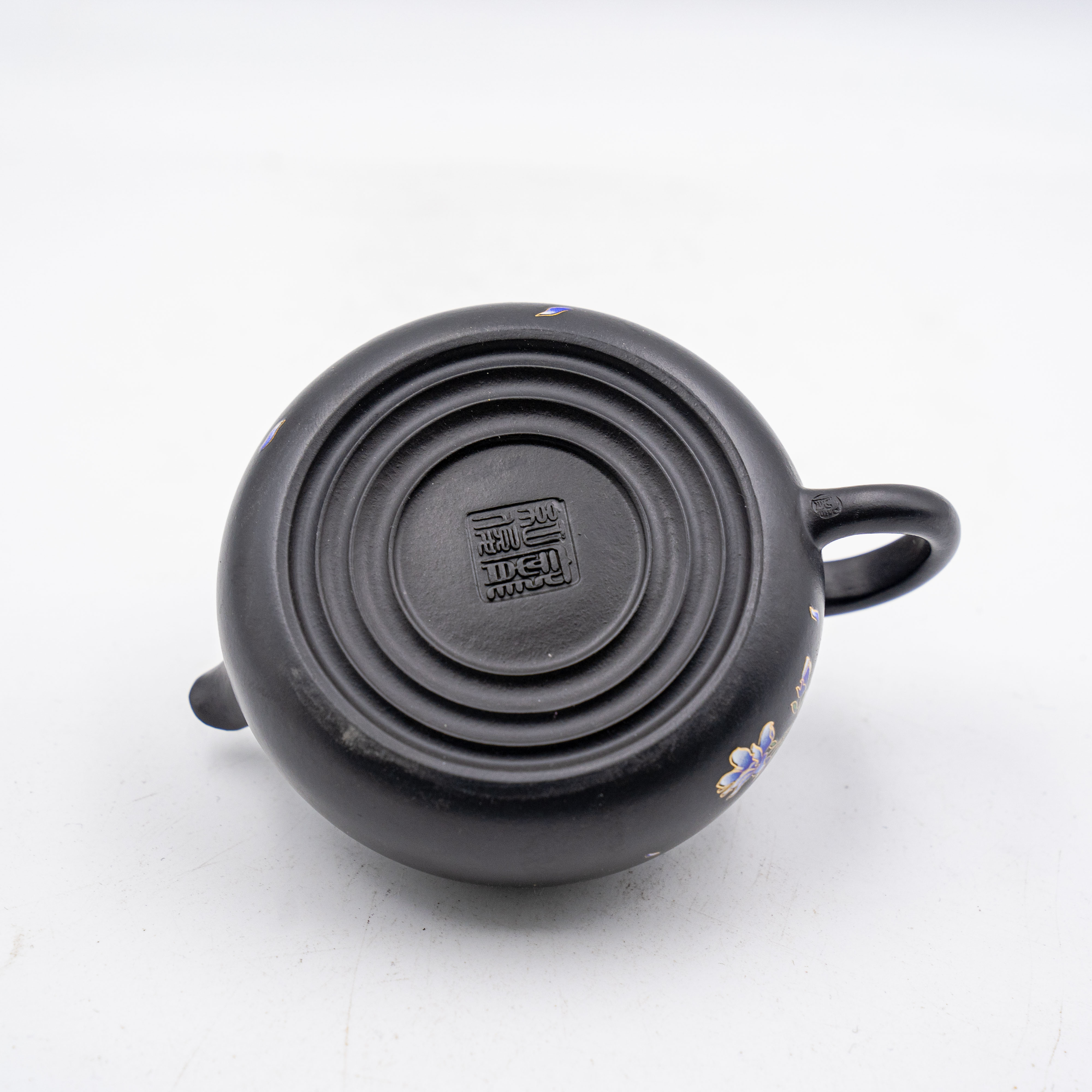 Handcrafted Yixing Heini Clay Xishi Teapot with Cold River Floral and Bird Design