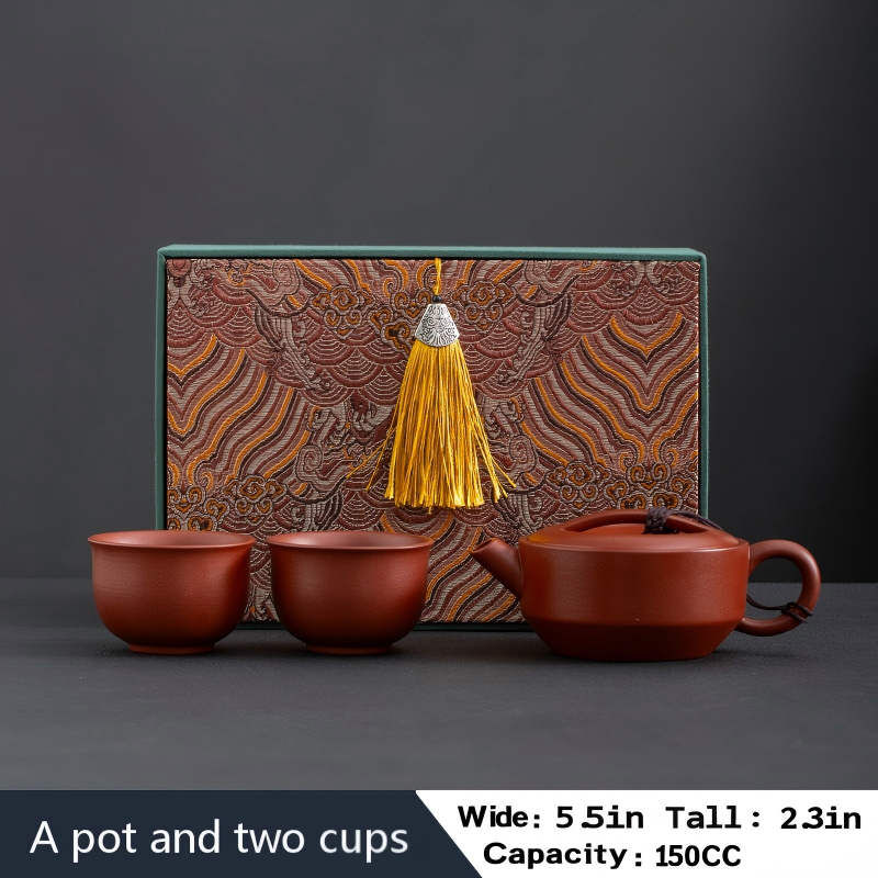 Authentic Dahongpao Purple Clay Teapot, Xishi Teapot, HanWa Teapot, JinLan Teapot,  Ruyi Xishi Teapot, Household Tea Brewing Teapot, Large Capacity Handmade Kung Fu Tea Set