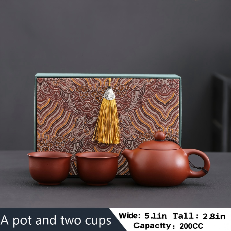 Authentic Dahongpao Purple Clay Teapot, Xishi Teapot, HanWa Teapot, JinLan Teapot,  Ruyi Xishi Teapot, Household Tea Brewing Teapot, Large Capacity Handmade Kung Fu Tea Set