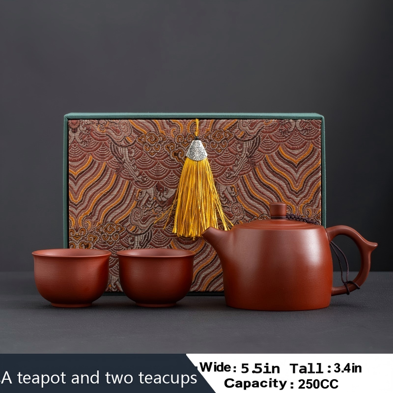 Authentic Dahongpao Purple Clay Teapot, Xishi Teapot, HanWa Teapot, JinLan Teapot,  Ruyi Xishi Teapot, Household Tea Brewing Teapot, Large Capacity Handmade Kung Fu Tea Set