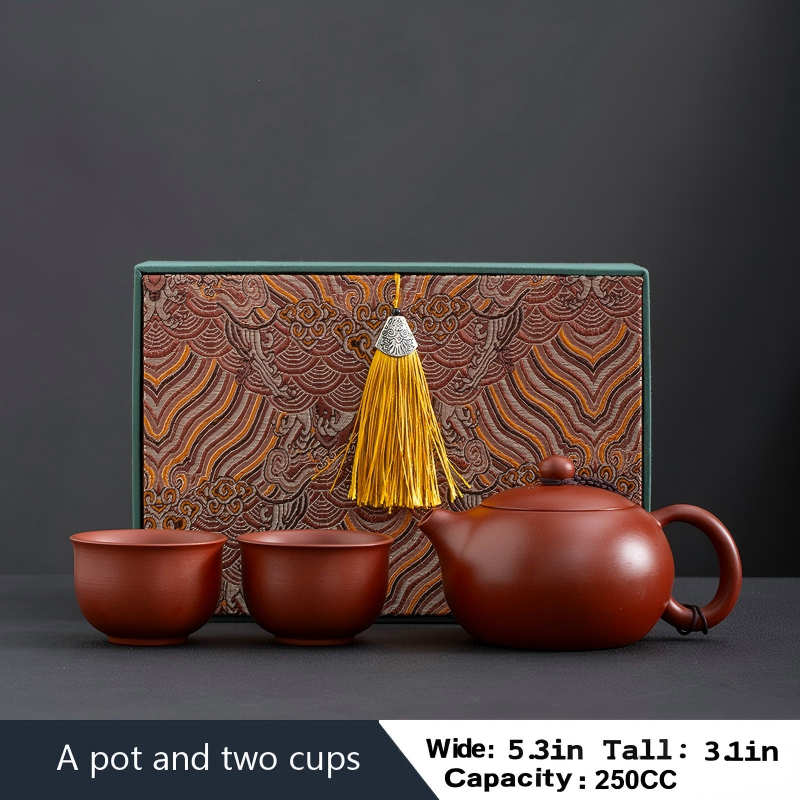 Authentic Dahongpao Purple Clay Teapot, Xishi Teapot, HanWa Teapot, JinLan Teapot,  Ruyi Xishi Teapot, Household Tea Brewing Teapot, Large Capacity Handmade Kung Fu Tea Set