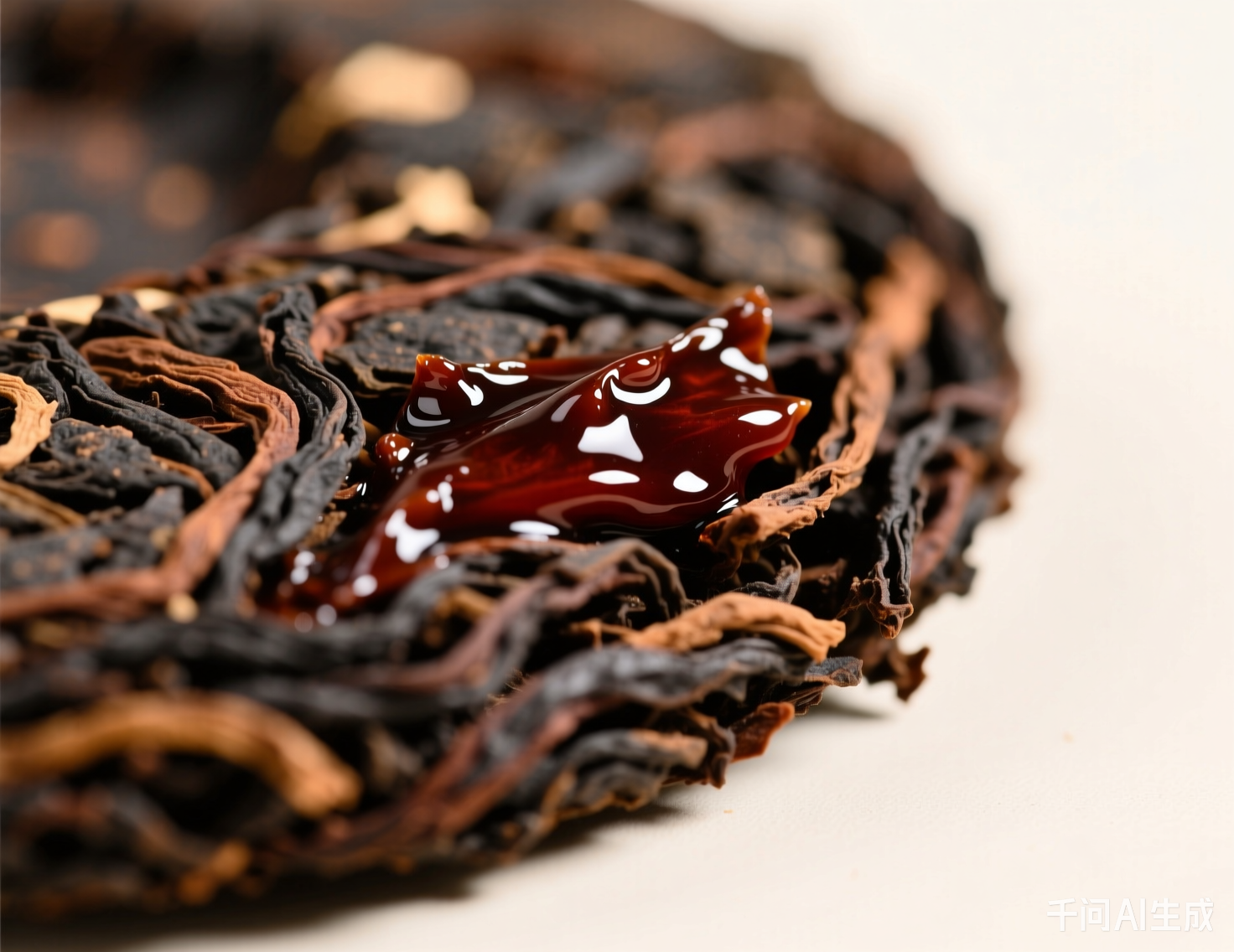 Close up of a handmade Zhuni clay Xishi teapot with a green tea leaf logo, perfect for Oolong tea ceremonies.
