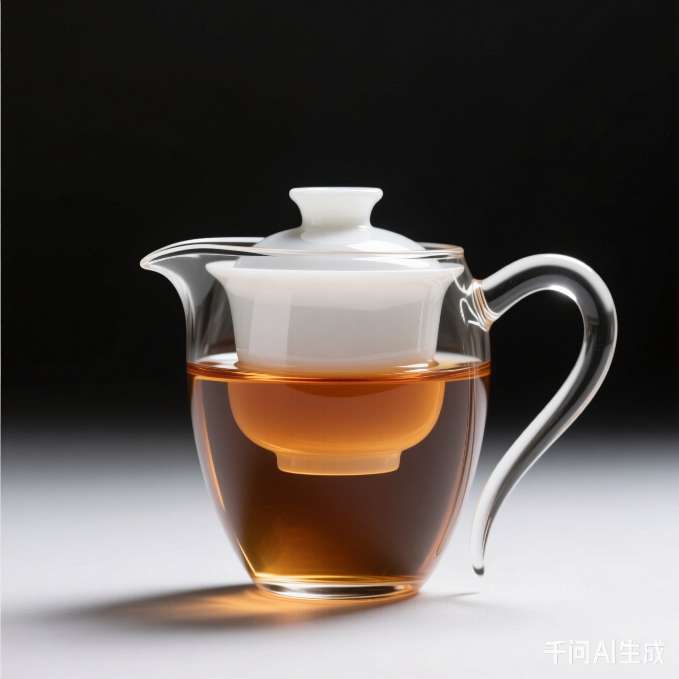 Close up of a handmade Zhuni clay Xishi teapot with a green tea leaf logo, perfect for Oolong tea ceremonies.