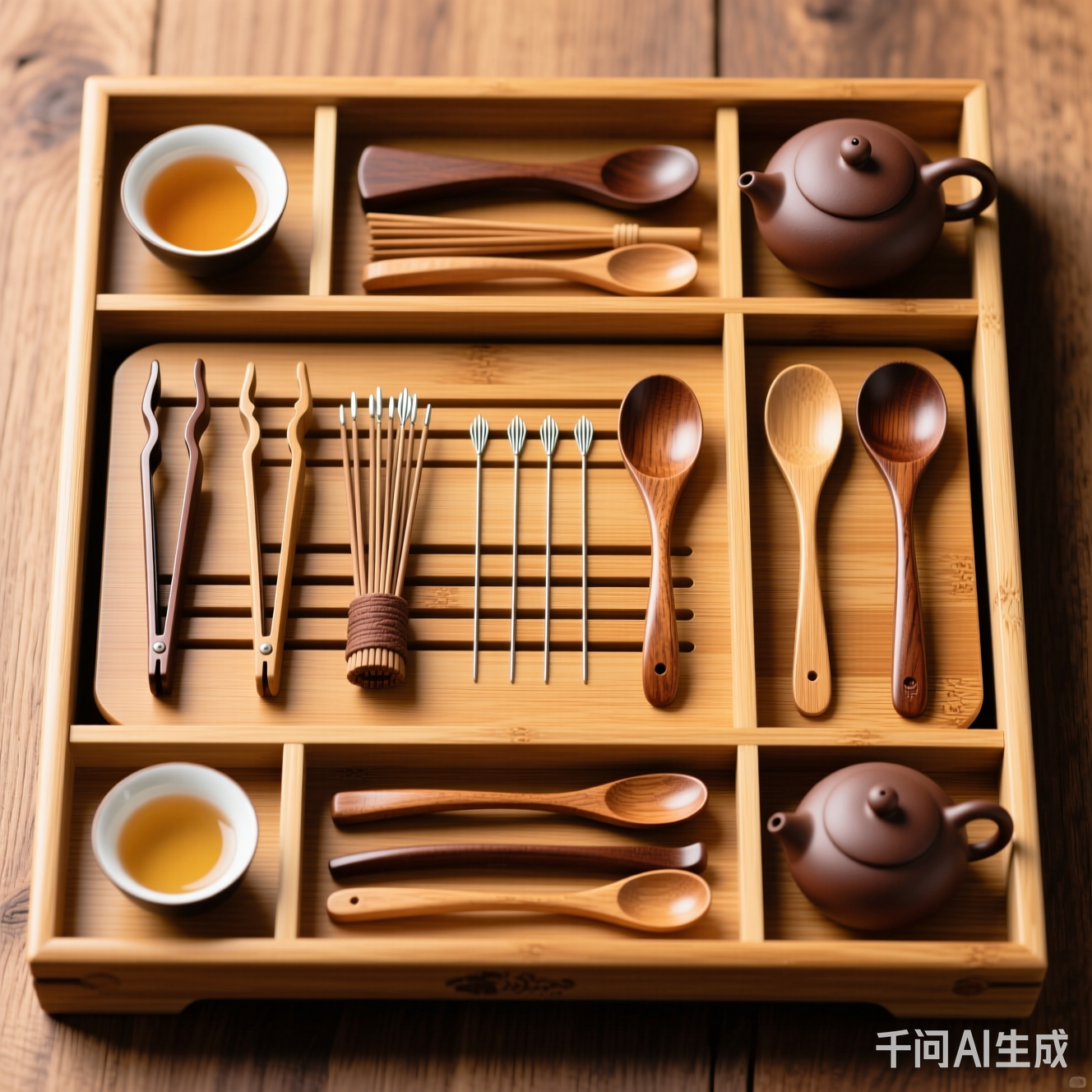 Close up of a handmade Zhuni clay Xishi teapot with a green tea leaf logo, perfect for Oolong tea ceremonies.