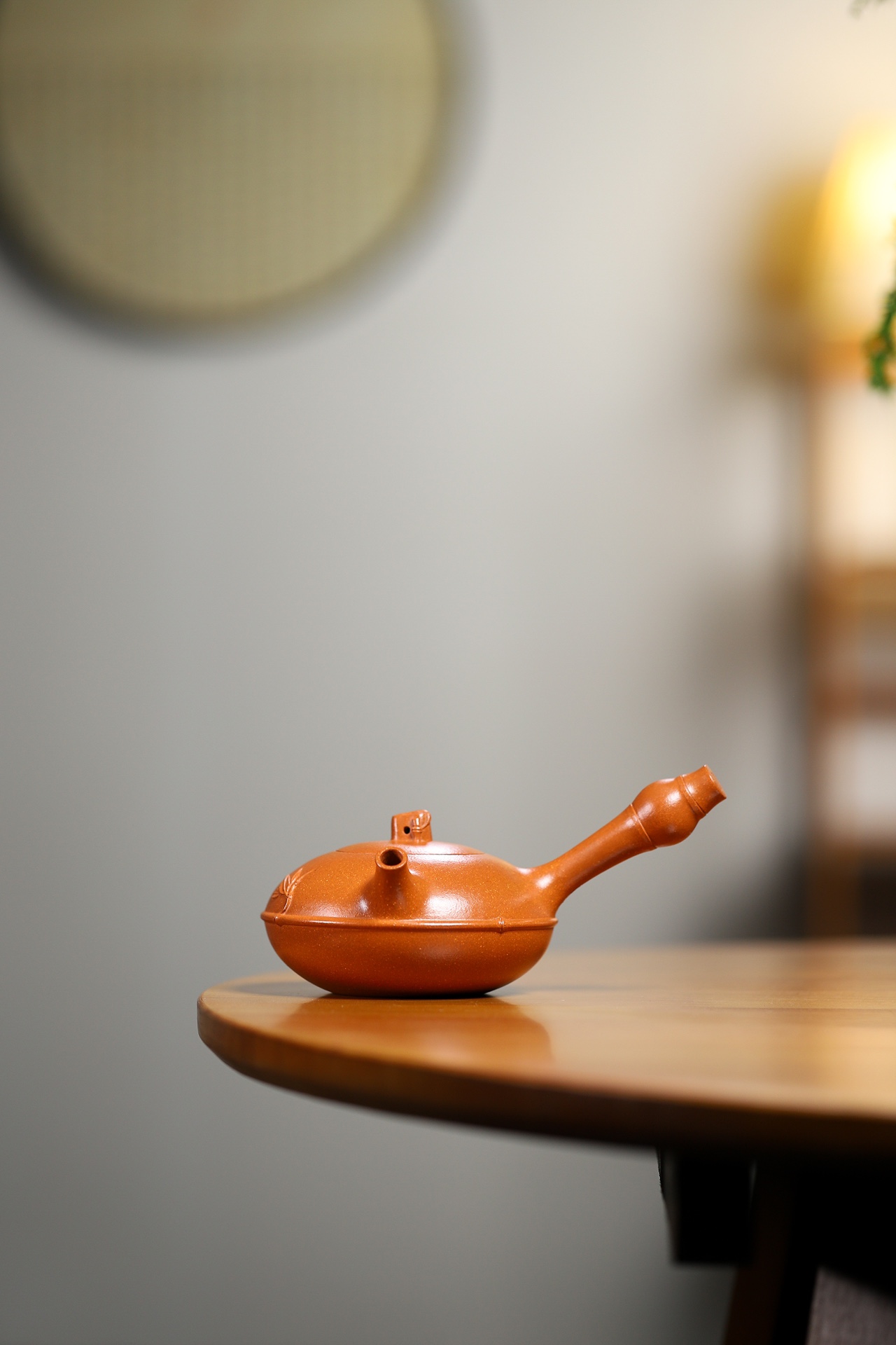 Bamboo Brings Peace Teapot - 200CC Chenxiang Clay, Yixing Bamboo-Style Kung Fu Tea Pot