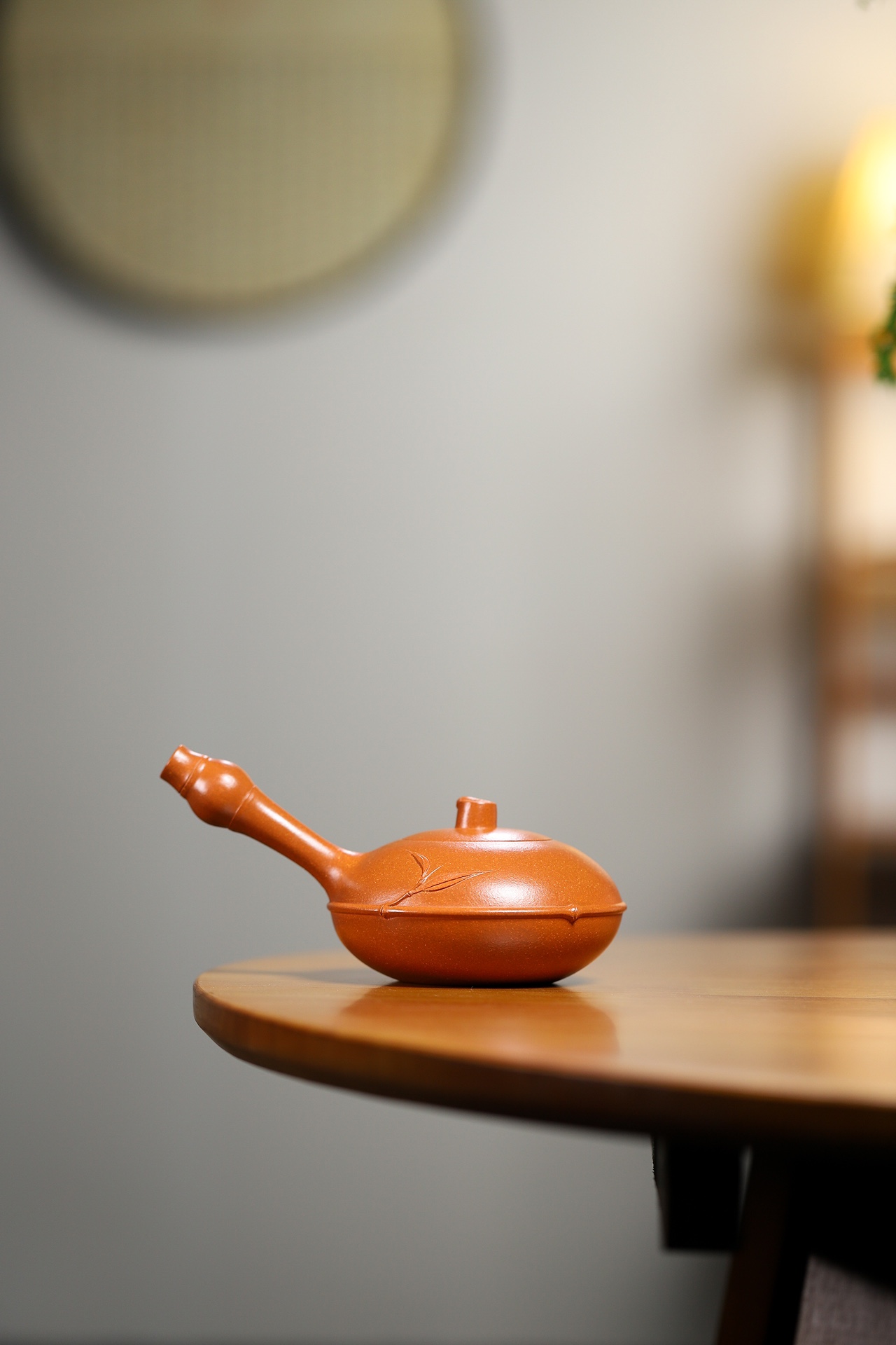 Bamboo Brings Peace Teapot - 200CC Chenxiang Clay, Yixing Bamboo-Style Kung Fu Tea Pot