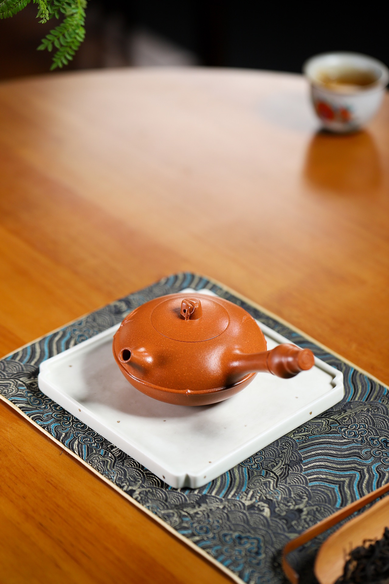 Bamboo Brings Peace Teapot - 200CC Chenxiang Clay, Yixing Bamboo-Style Kung Fu Tea Pot