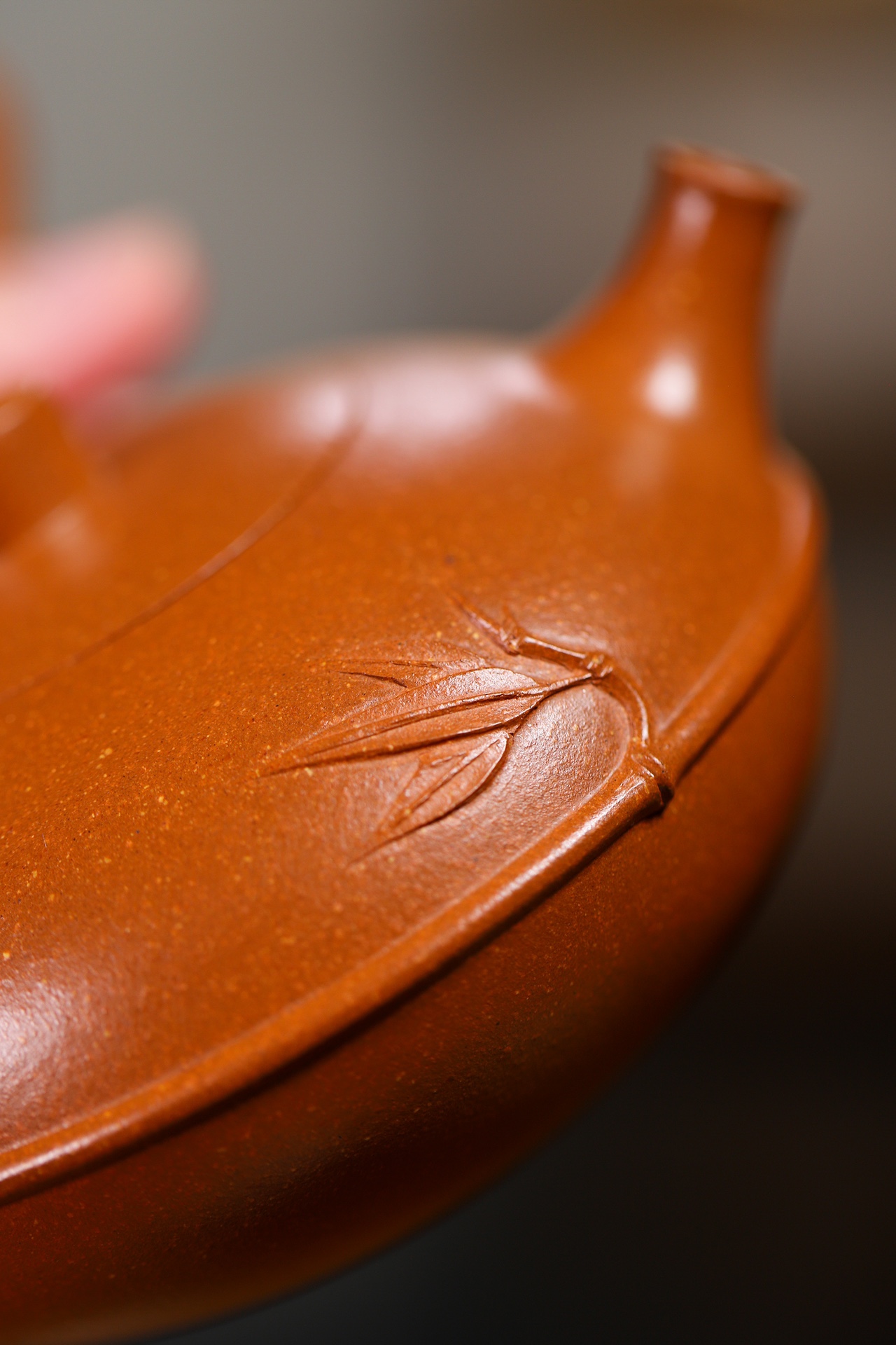 Bamboo Brings Peace Teapot - 200CC Chenxiang Clay, Yixing Bamboo-Style Kung Fu Tea Pot