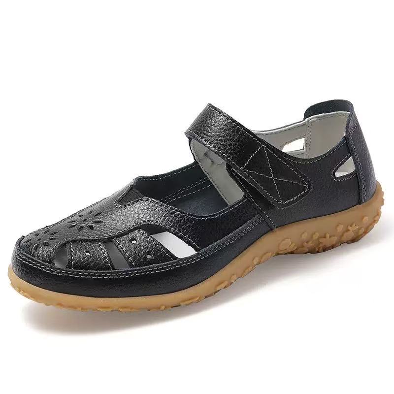 Women's Leather Hollow Sandals