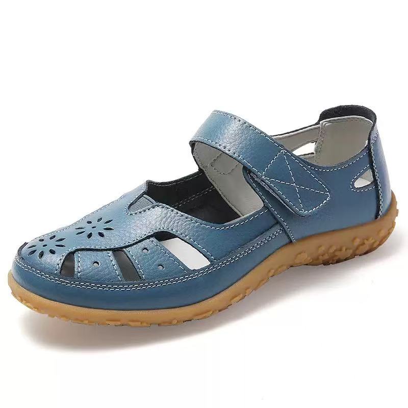 Women's Leather Hollow Sandals
