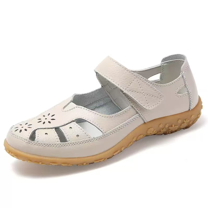 Women's Leather Hollow Sandals