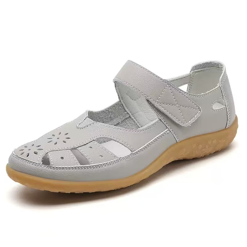 Women's Leather Hollow Sandals