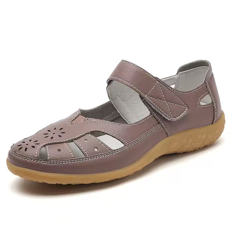 Women's Leather Hollow Sandals