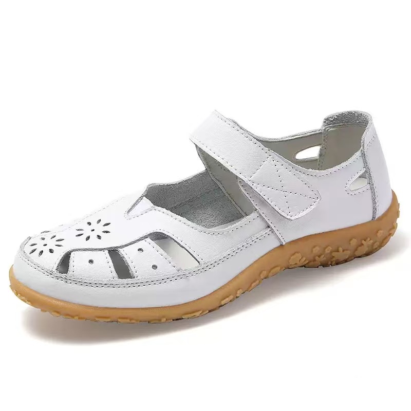 Women's Leather Hollow Sandals