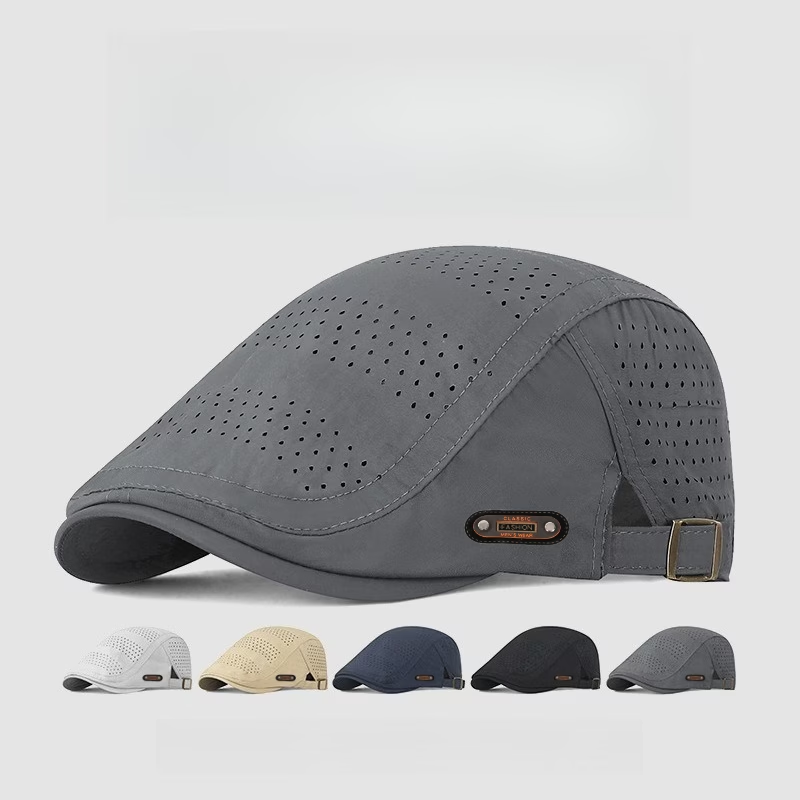 Color overview of perforated men's flat caps