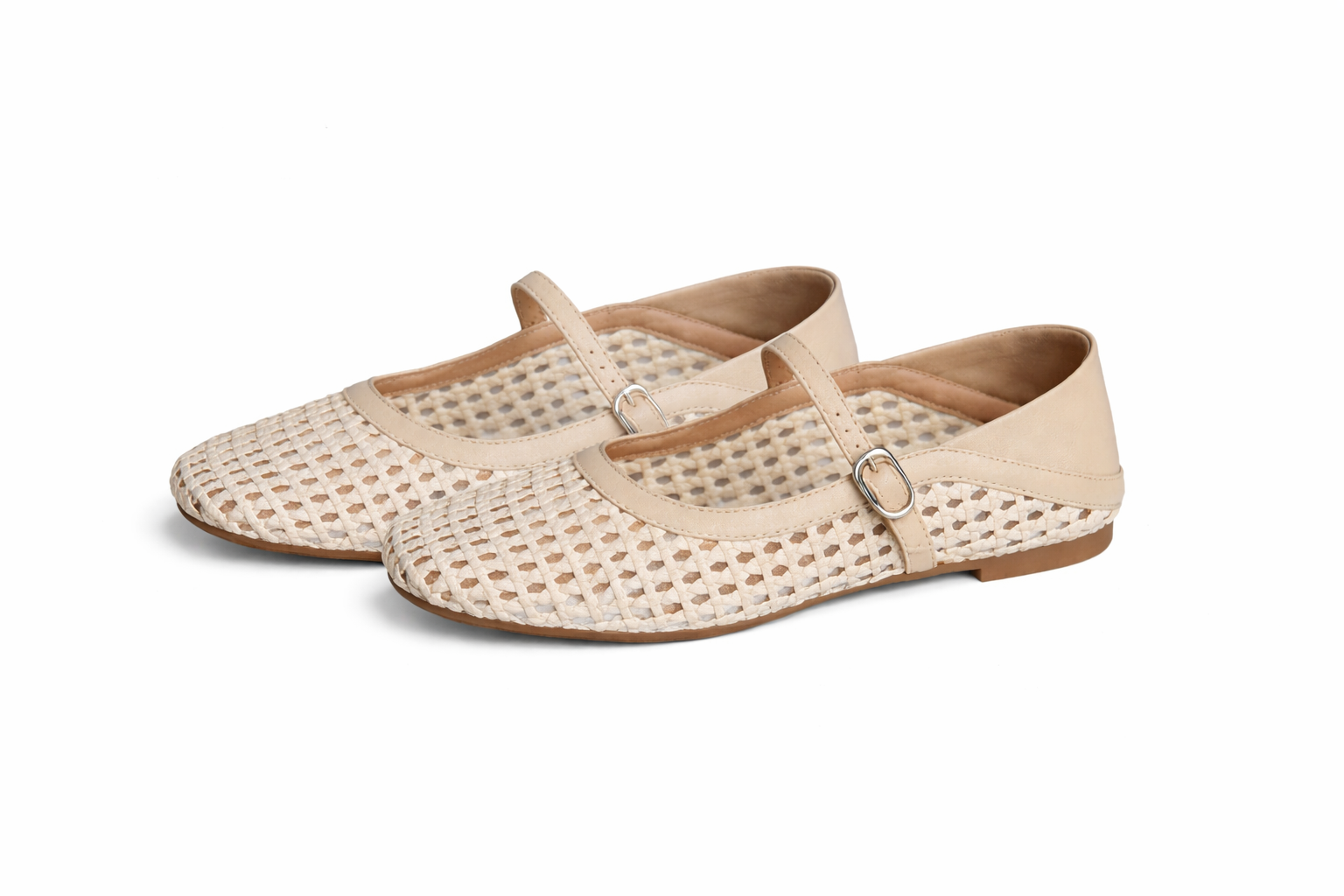 🌸🎉 Trendy Must-Have! Only a Few Left! ✨🥿💫Women's Woven Hollow-Out Roman Sandals - Lightweight & Breathable Round Toe Flats