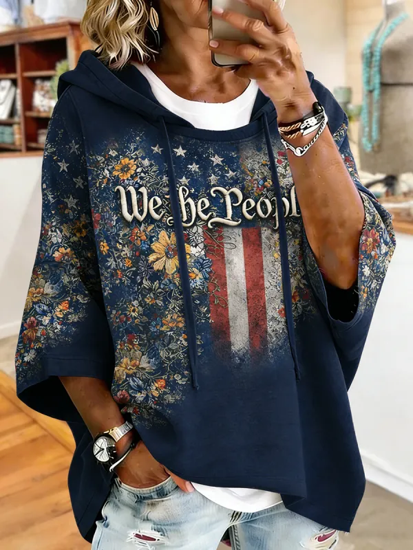 Women's Patriots We The People American Flag Hoodie
